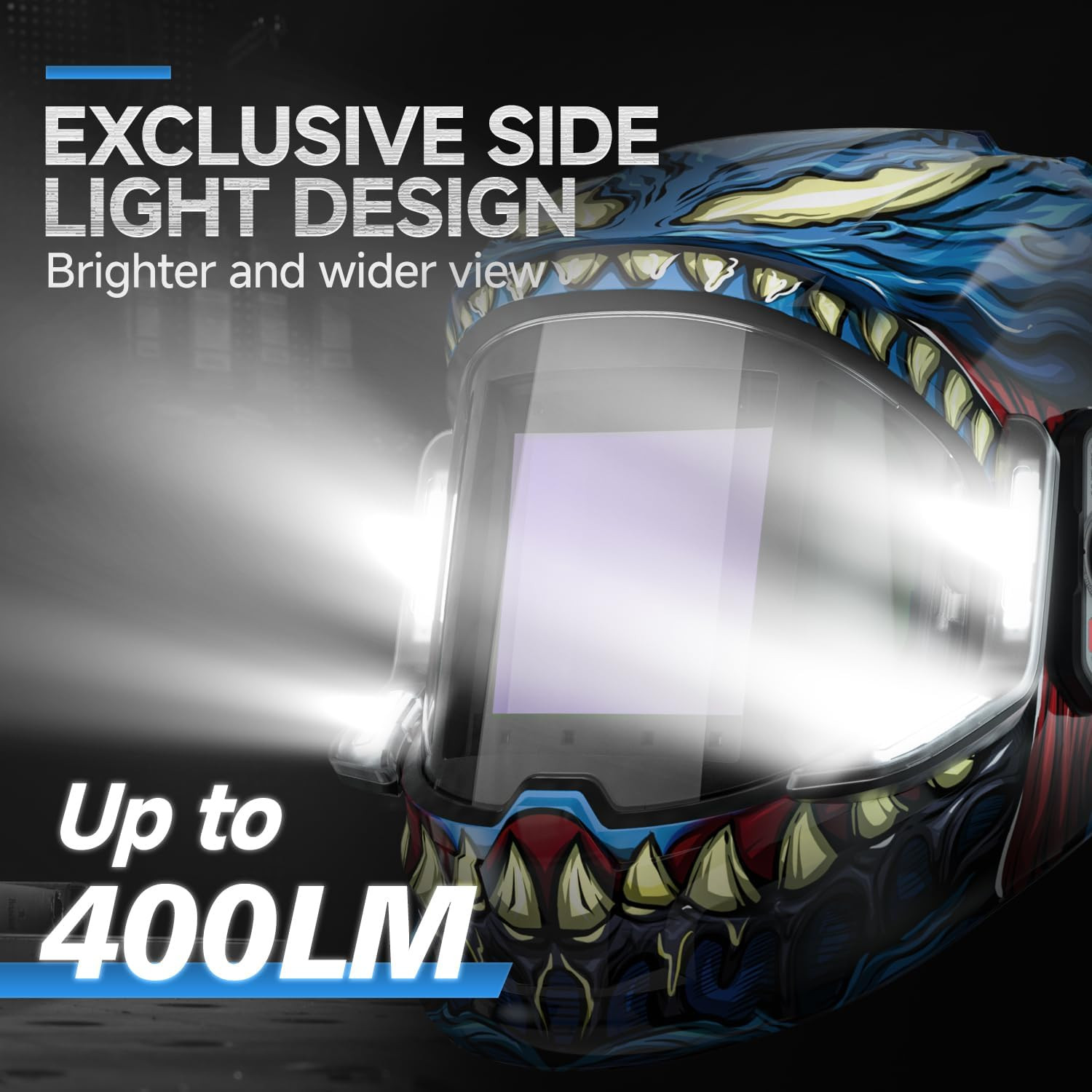 Welding Helmet – Panoramic 180° View 3.94″X3.74″,True Color Auto Darkening Weldi