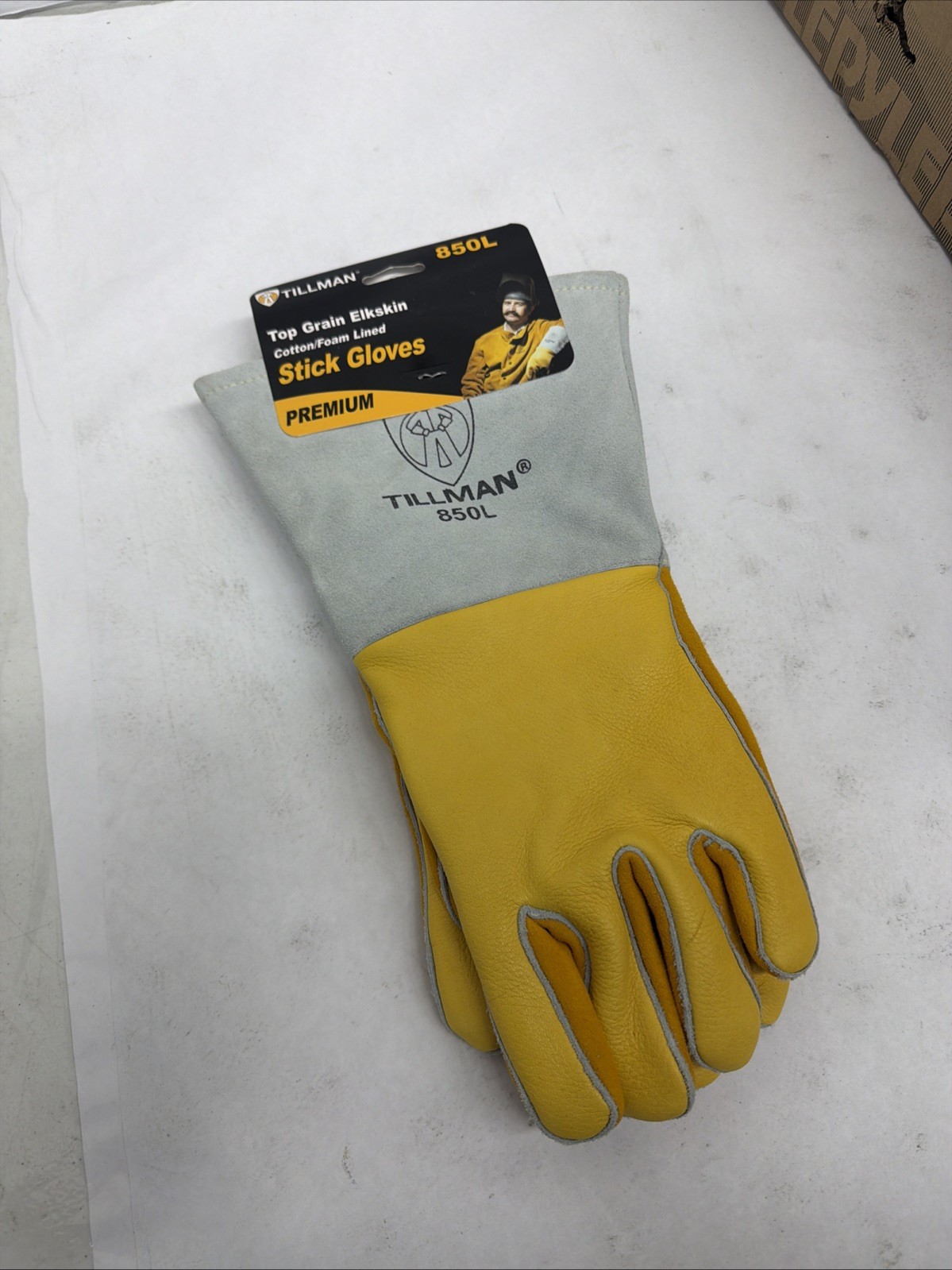 Tillman 850 Premium Top Grain Elkskin Stick Welding Gloves, Large