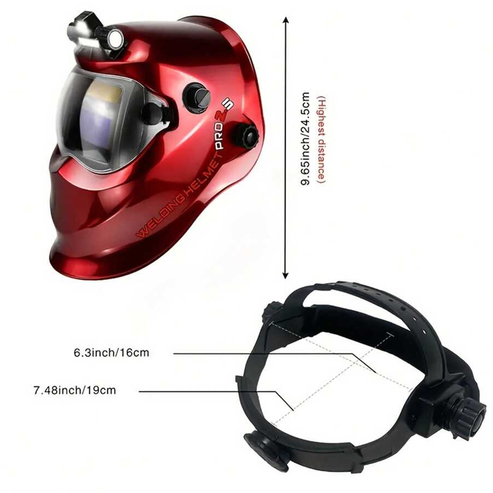 New Welding Helmet Solar Powered Auto Darkening – Large View, True Colors