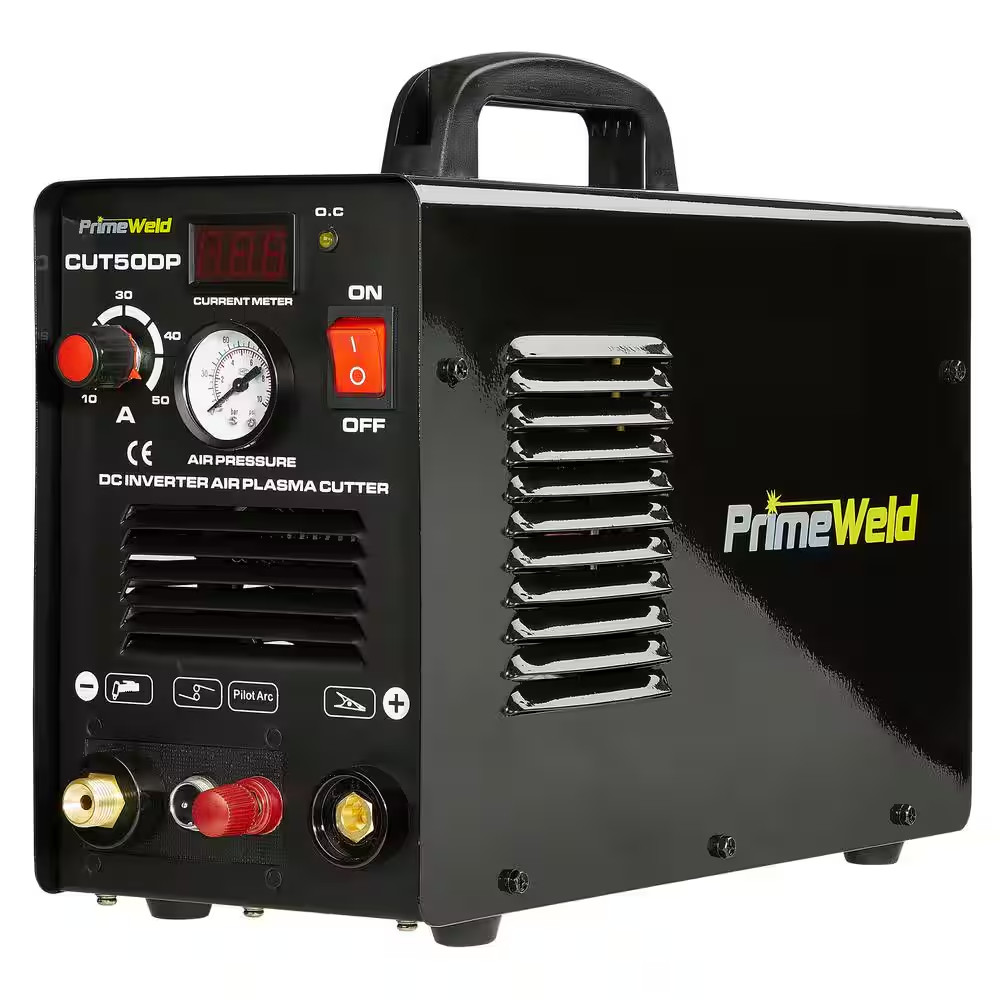 50 Amp Pilot Arc Plasma Cutter 1/2 In. Clean Cut 110-Volt/220-Volt DC Cutting Ma