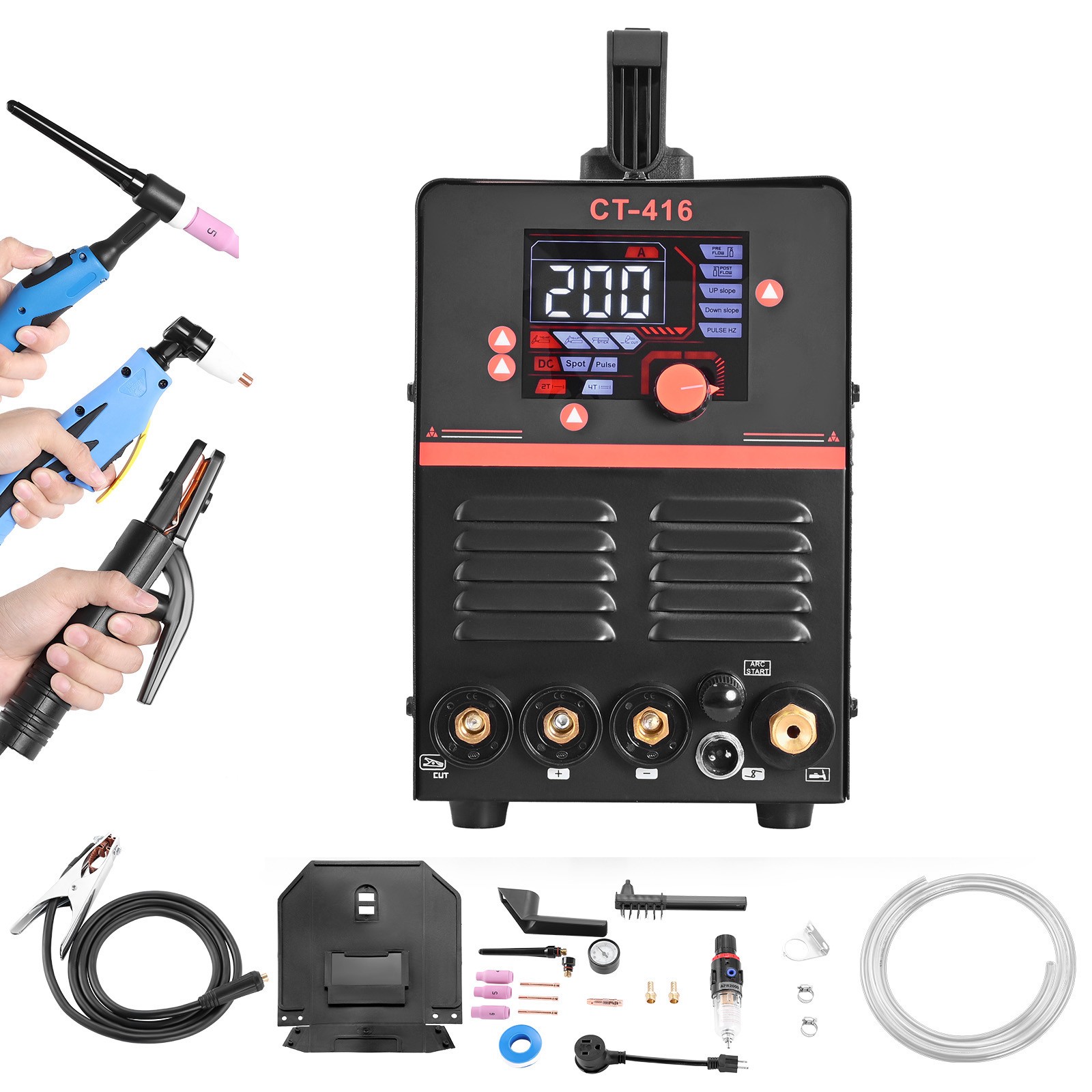 Uimoso 3-in-1 Plasma Cutter Welder Combo with Digital Display, 110/220V