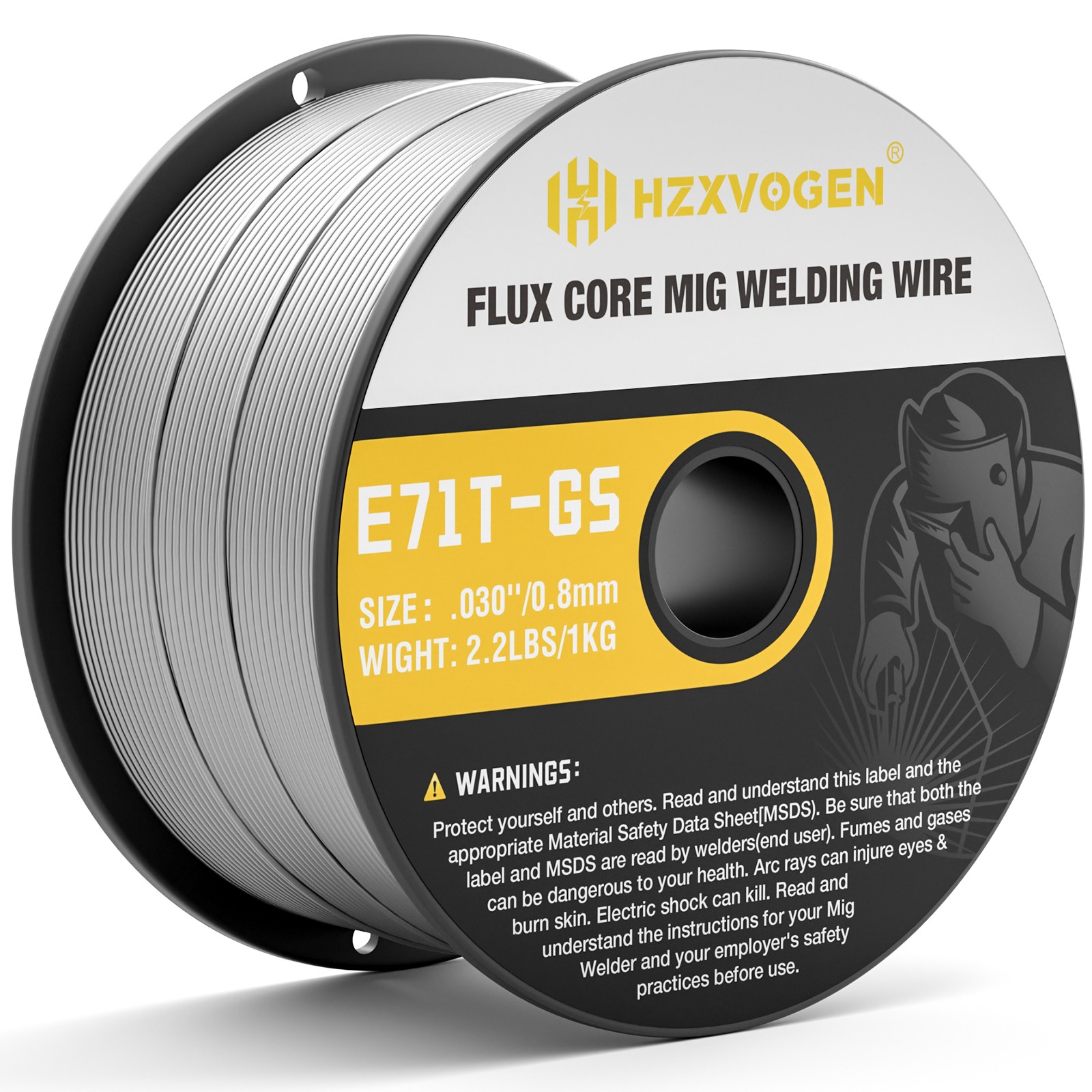 Flux Cored Welding Wire For Gasless MIG Welder Low Spatter 0.03in 1KG/2.2lb Wire