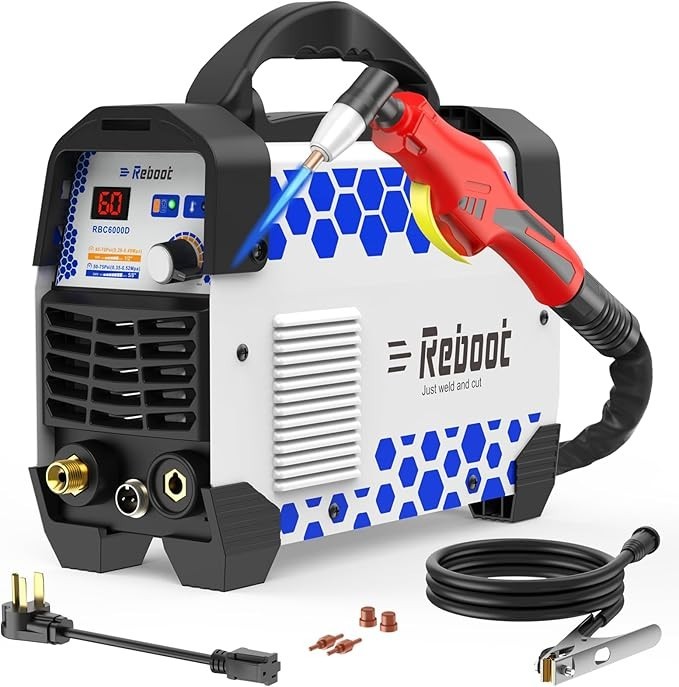 Reboot 60A Plasma Cutter Dual Voltage 120V/240V, 1/2″ Clean Cut IGBT Inverter