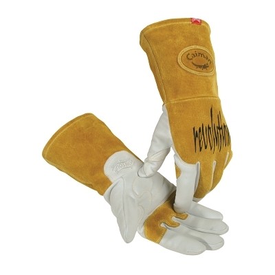 1868 revolution Goat Grain FR Back Unlined Palm TIG/MIG Welding Gloves, Small,
