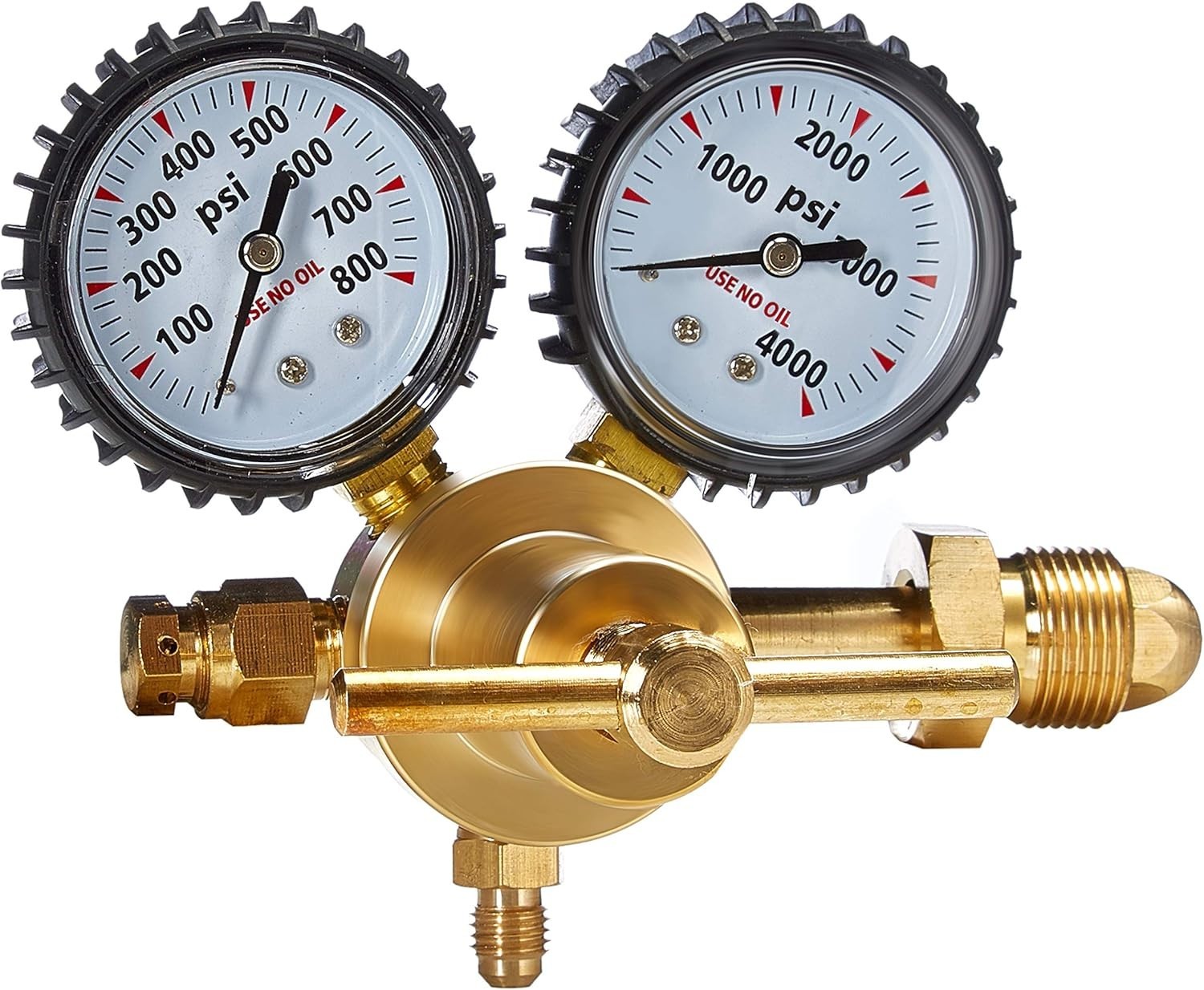 Precision Nitrogen Regulator – Clear Single-Scale Gauges