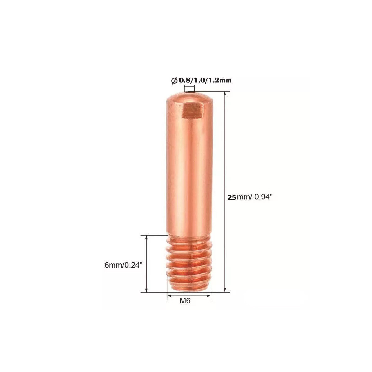 8pcs Mig Gun Nozzle Tip Kis fit Chicago Electric 68887 90A Flux Wire Feed Welder