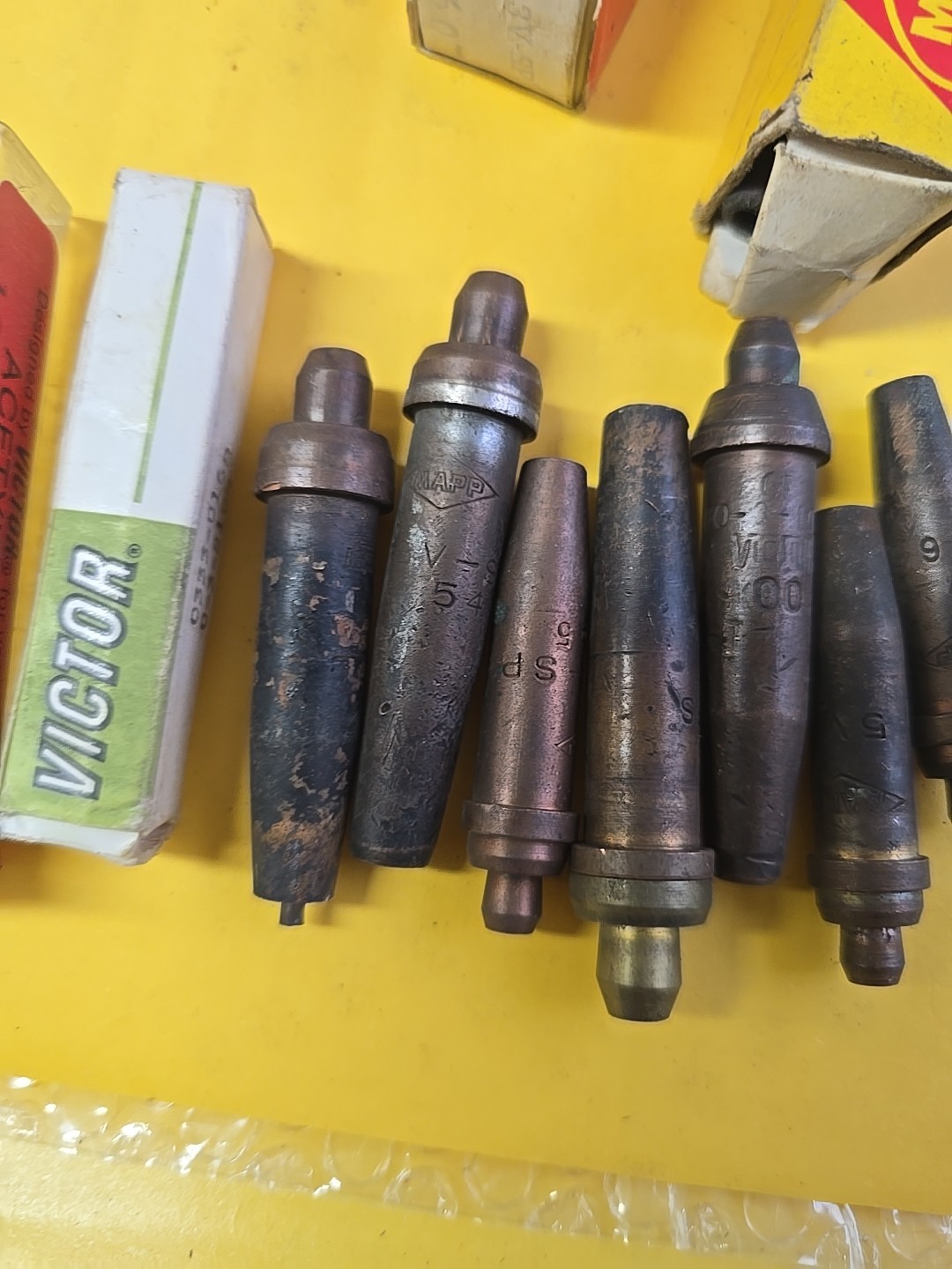 Lot Of 15 Victor Mapp National Cutting Torch Tips
