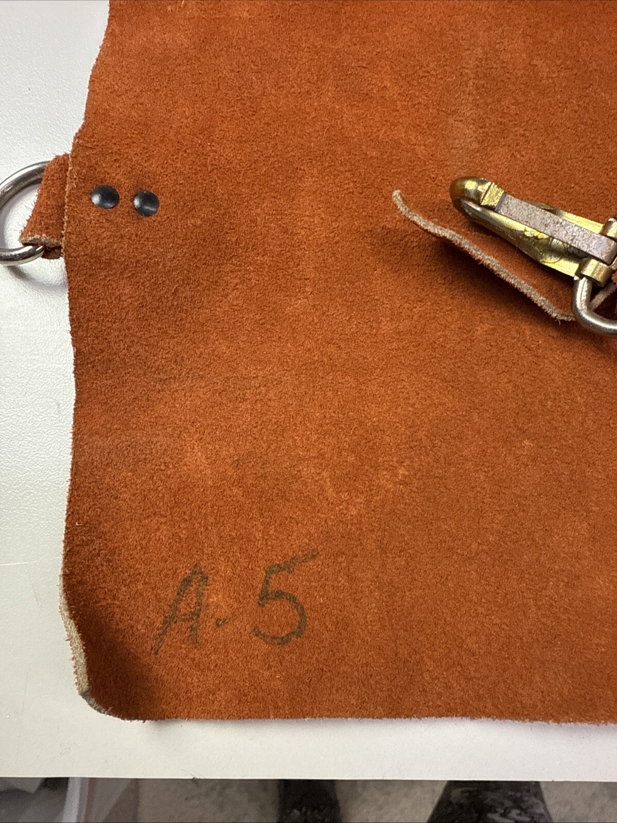 VTG Brown Suede Leather Welding Apron Split Vintage Leather 2b