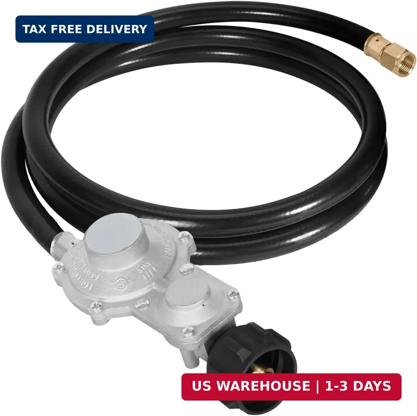 6FT Two Stage Propane Regulator with Hose, Dual Stage Propane Regulator Hose wit