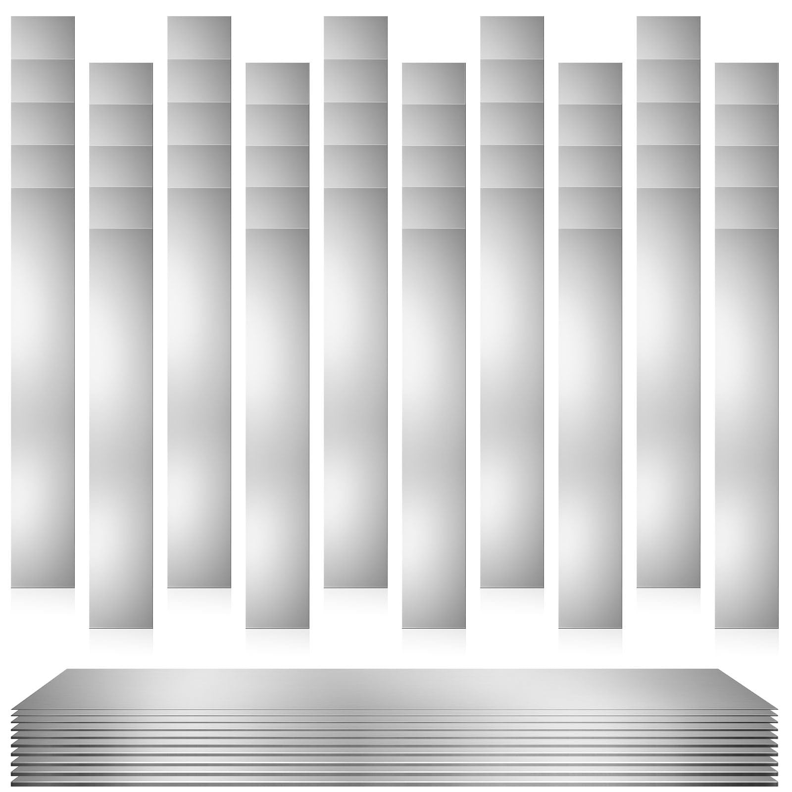 50 Pcs Shim Stock Assortment 1×6 Inch 304 Stainless Steel Metal Shims Leveling