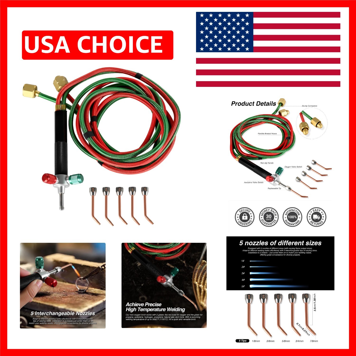 Oxygen Torch Kit, Air Acetylene Torch Kit, Oxygen Acetylene/Butane Gas Weldin…