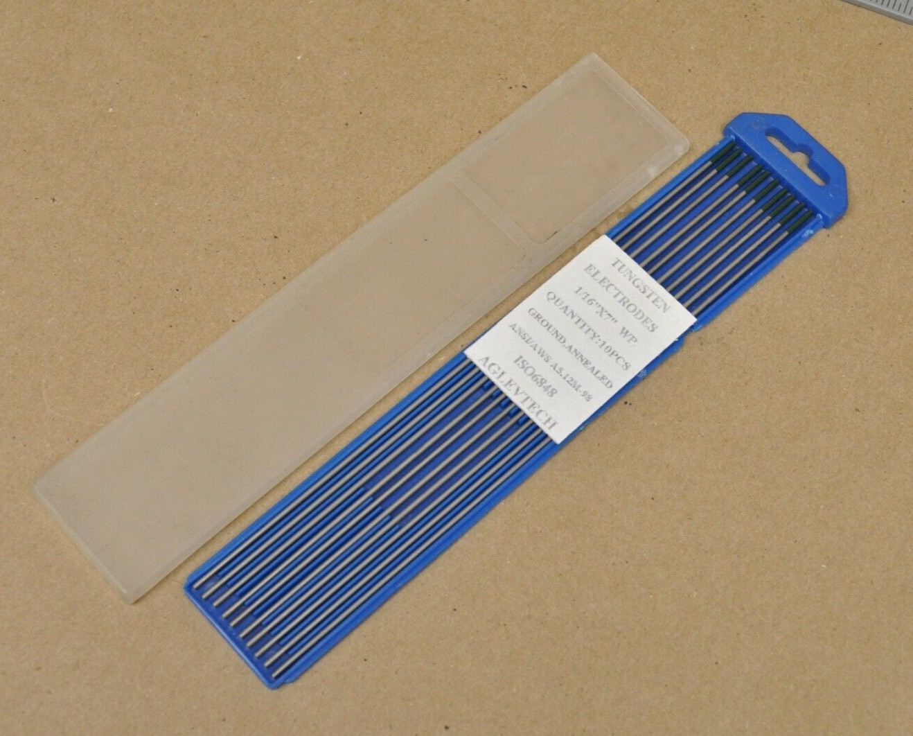Tungsten Electrodes 1/16″ x 7″ WP Gound Annealed ANSI/AWS A5.12M-98 ISO6848