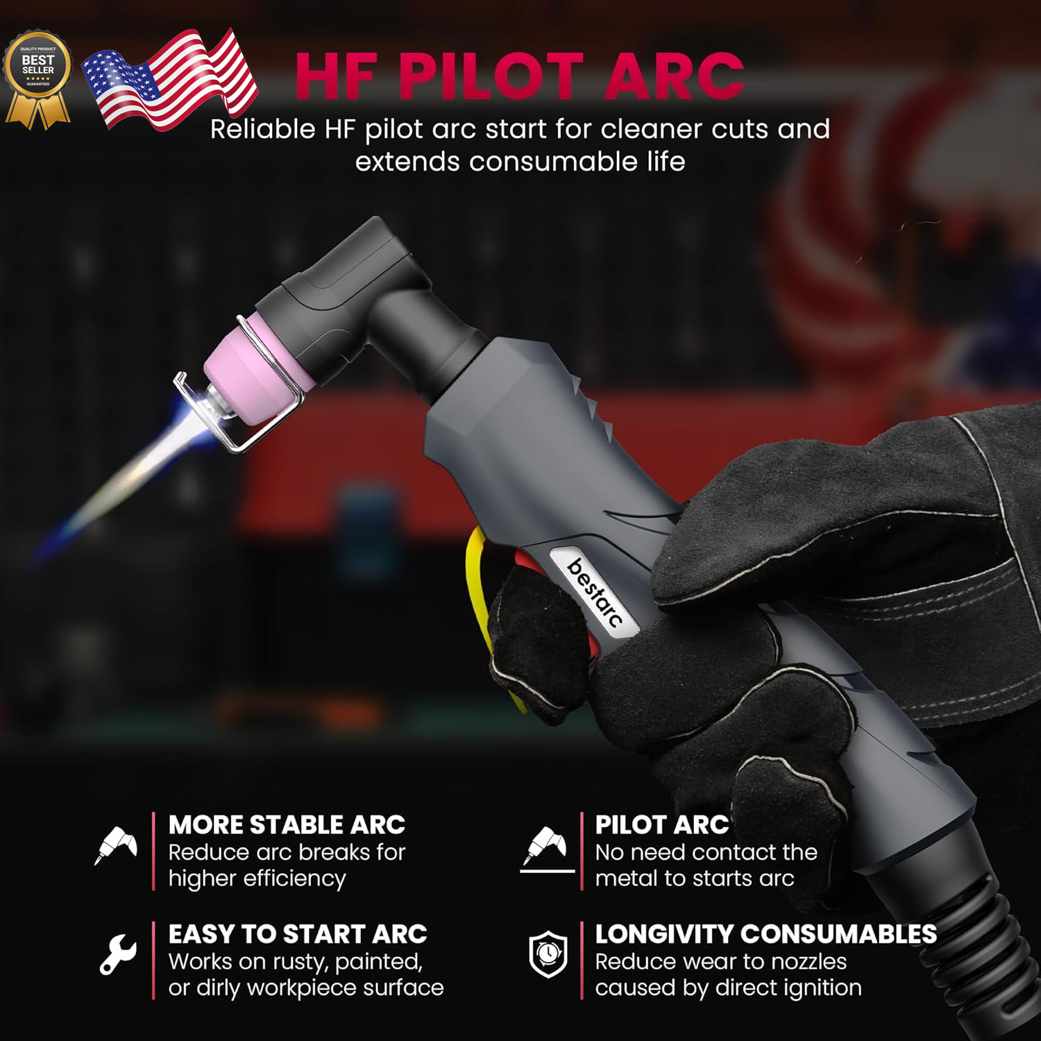 bestarc Plasma Cutter [Pilot Arc][Large LED Display][Air Sensor] 50A bestarc Pl