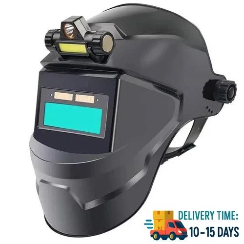 Solar Powered Auto Darkening Welding Helmet – Large View, True Color, High Temp