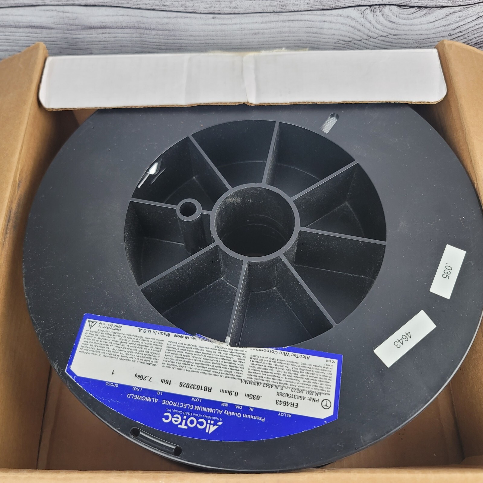 1/16″ ER4643 ALMIGWeld Aluminum MIG Wire 14 lb 12″ Spool