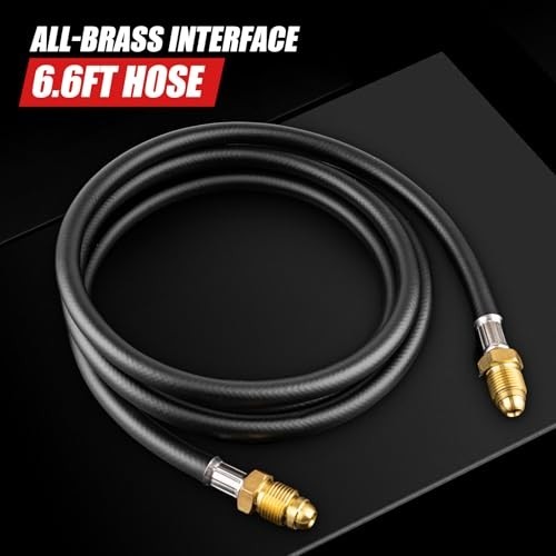 Welding Argon CO2 Regulator Dual Gauge with 6.6FT Hose, 0-4000PSI Input Pressure