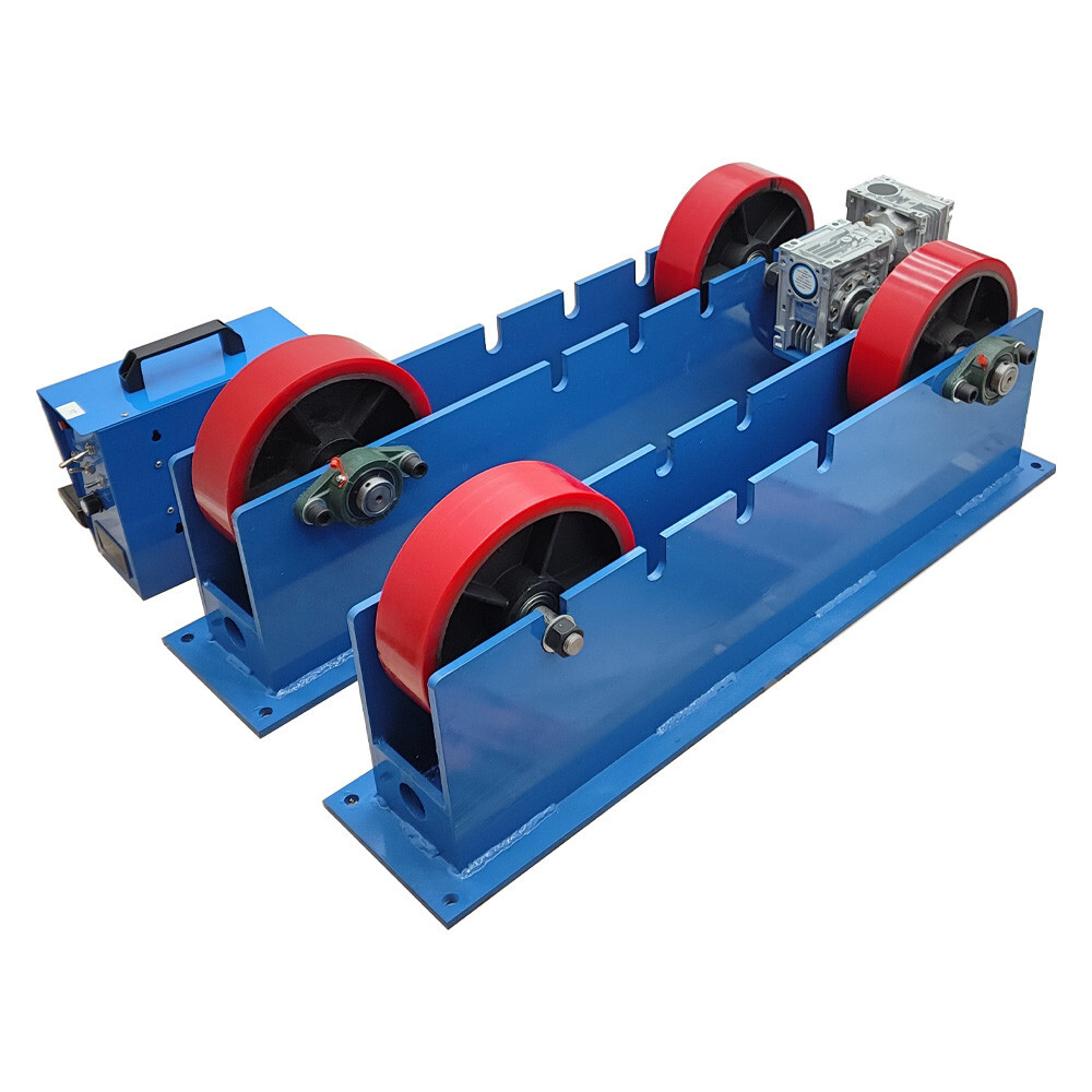 110V 2200LB Tank Turning Welding Rolls Linkage Roller w/ Adjustable Roller Frame