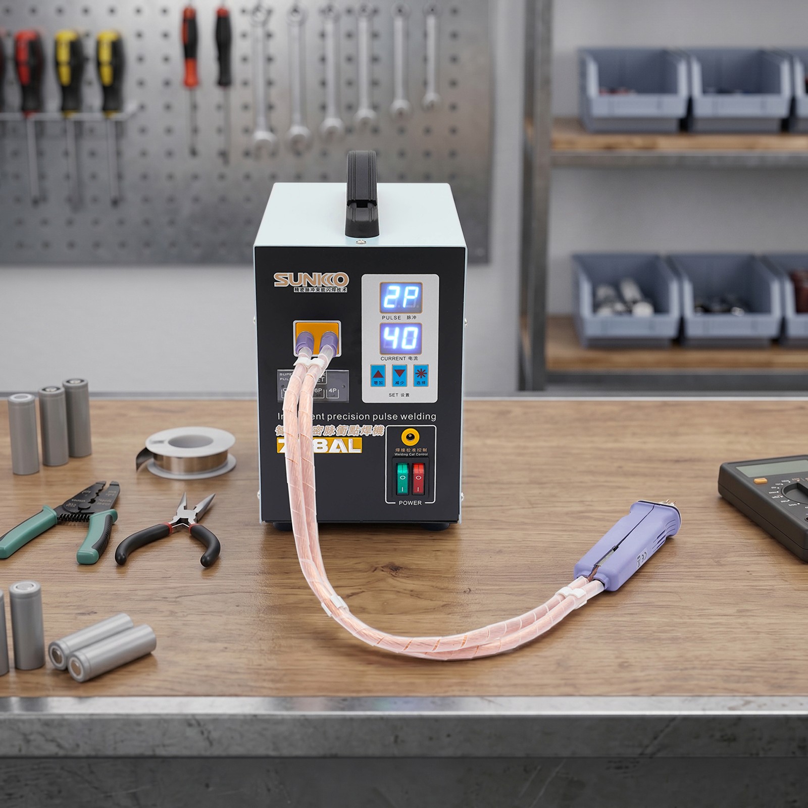 3.6KW SUNKKO 738AL Battery Pulse Welder For Soldering & Spot Welding Machine