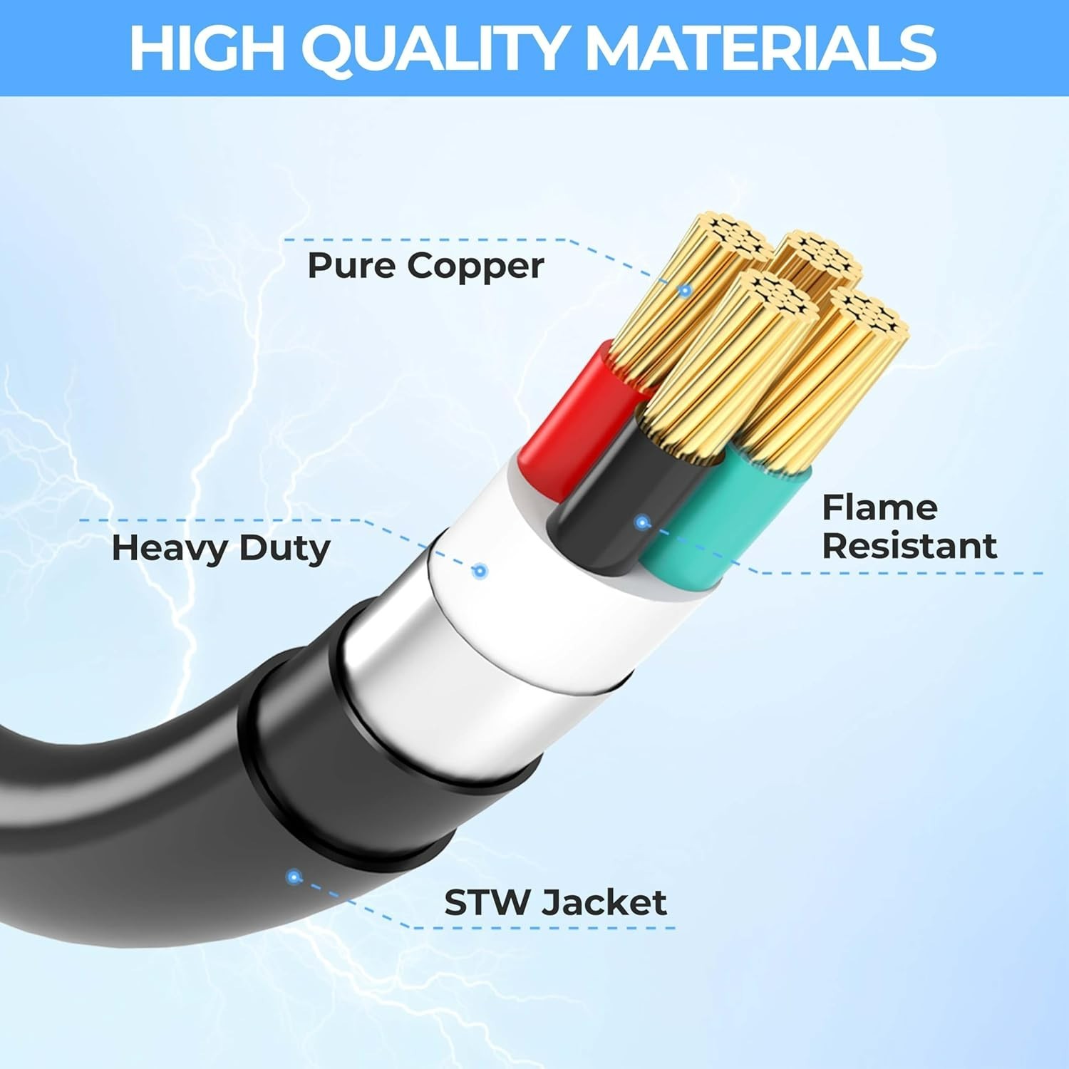 50 Amp NEMA 14-50P to 6-50R Welder Adapter Cord, Heavy Duty 12 Inch Power Plug