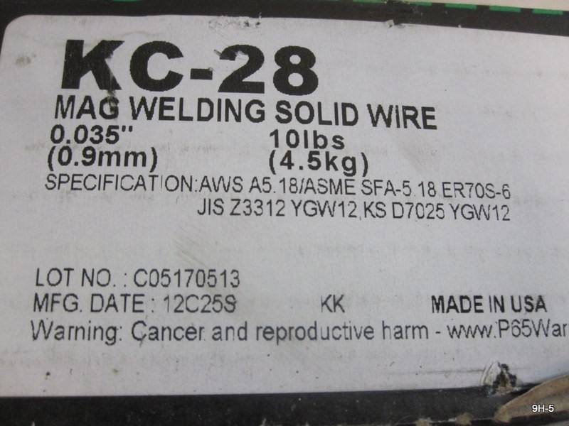 Genuine OEM Kiswel 10lbs KC-28 MAG Welding Solid Wire Spool .035″ Dia ER70S-6
