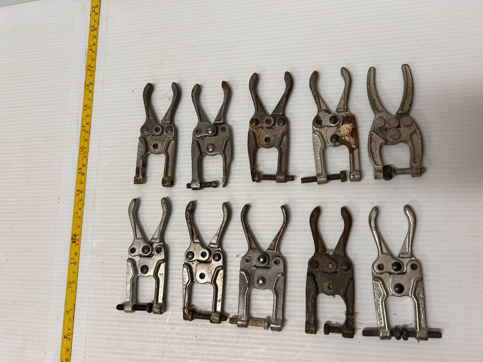 Lot of 10 Knu Vise Welding Sheet Metal Clamps