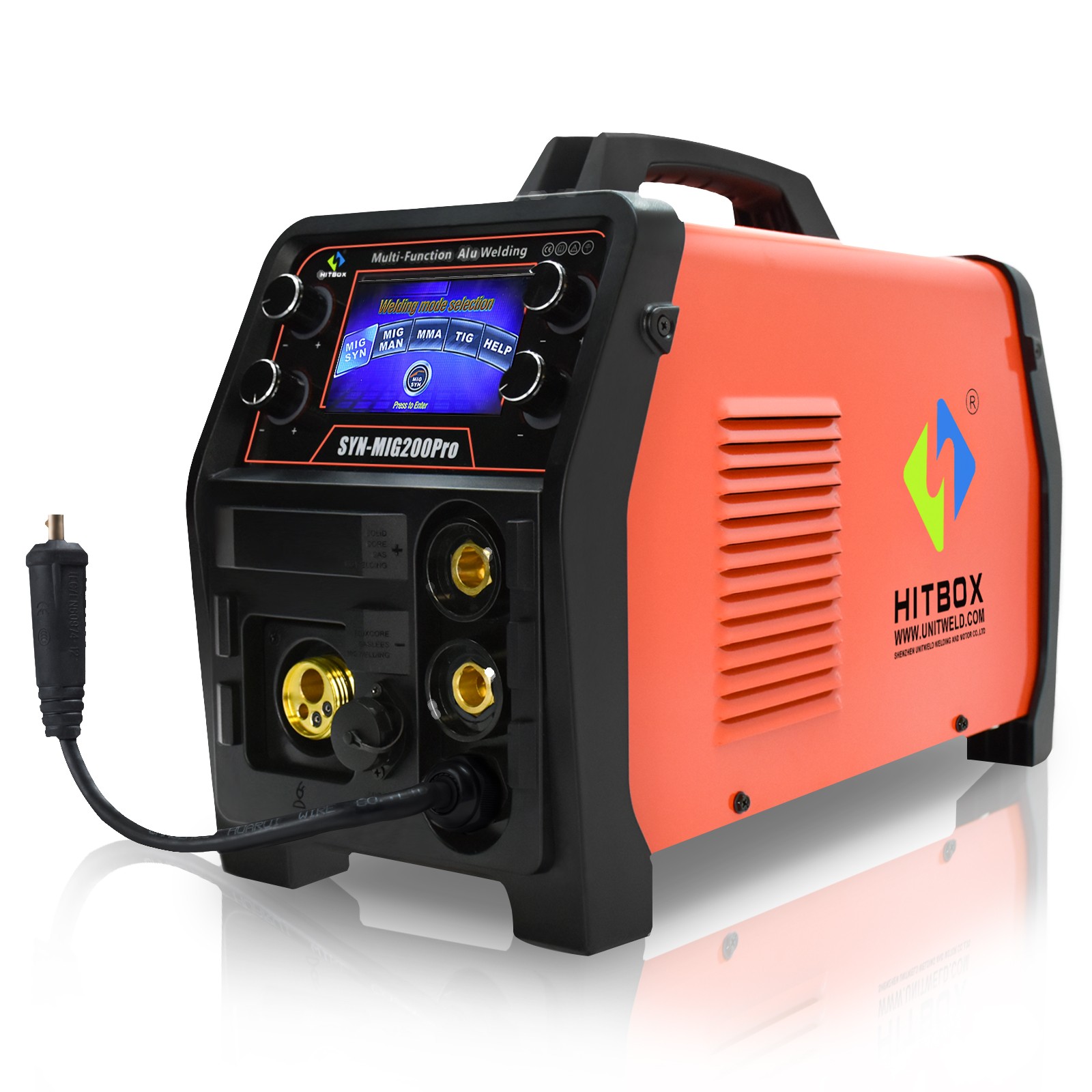 5in1 MIG Welder Aluminum Welding Gas 110V/220V TIG MMA MIG SYN Welding Machine