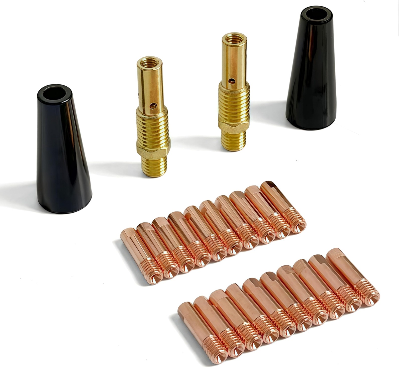TimelyDu 24PCS Flux Core Gasless Nozzle .035″ Kit, 0.035″ Accessory Kit