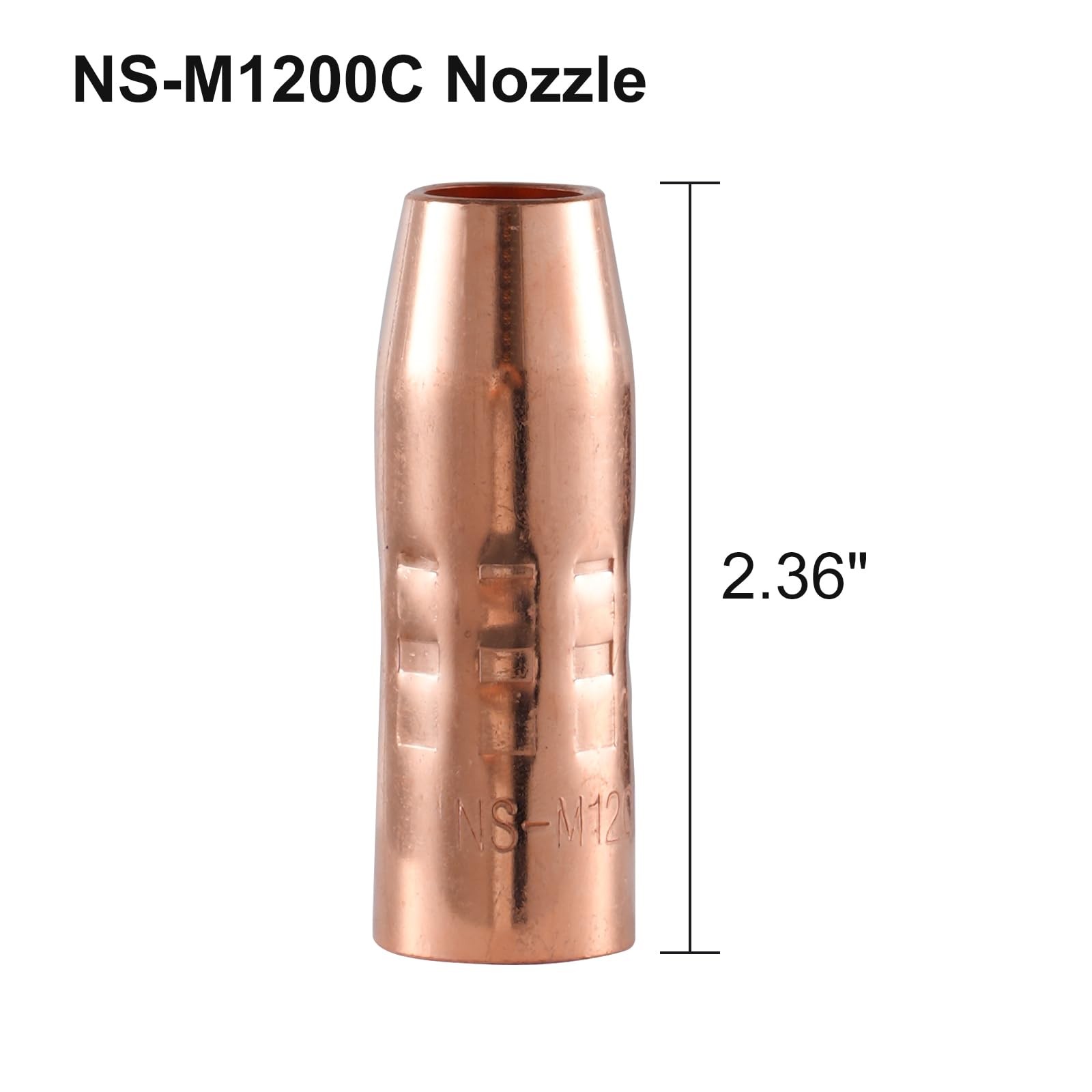 2 PCS MIG Welding Nozzle NSM1200C 1/2 Inch Orifice For Miller MDX100 Gun