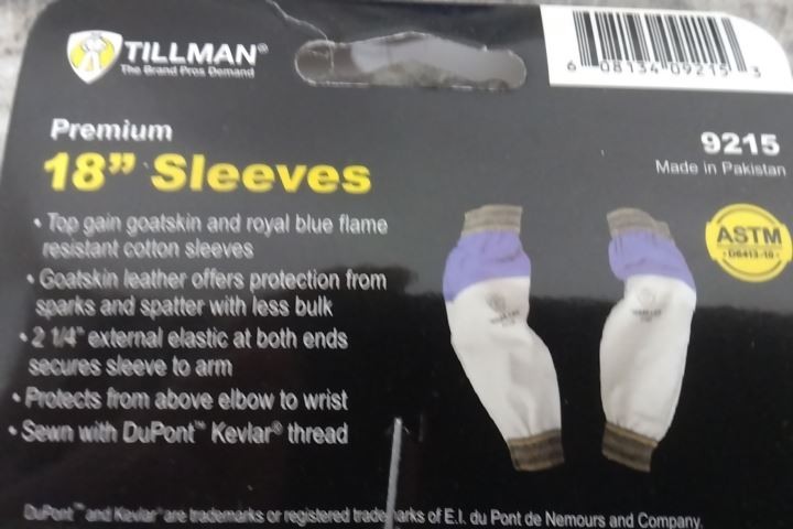Tillman 9215 3 Pairs Size L 22 In Length Elastic Cuff Cape Sleeve