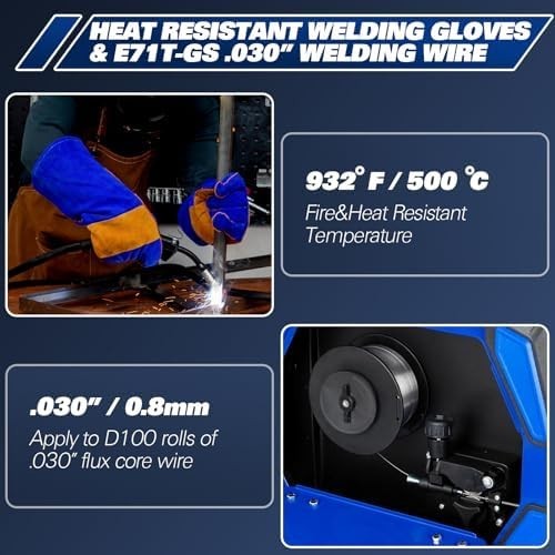 135A MIG Welder 110V – 3-In-1 Gasless Flux Core/Lift Tig/Stick Welding Machine,