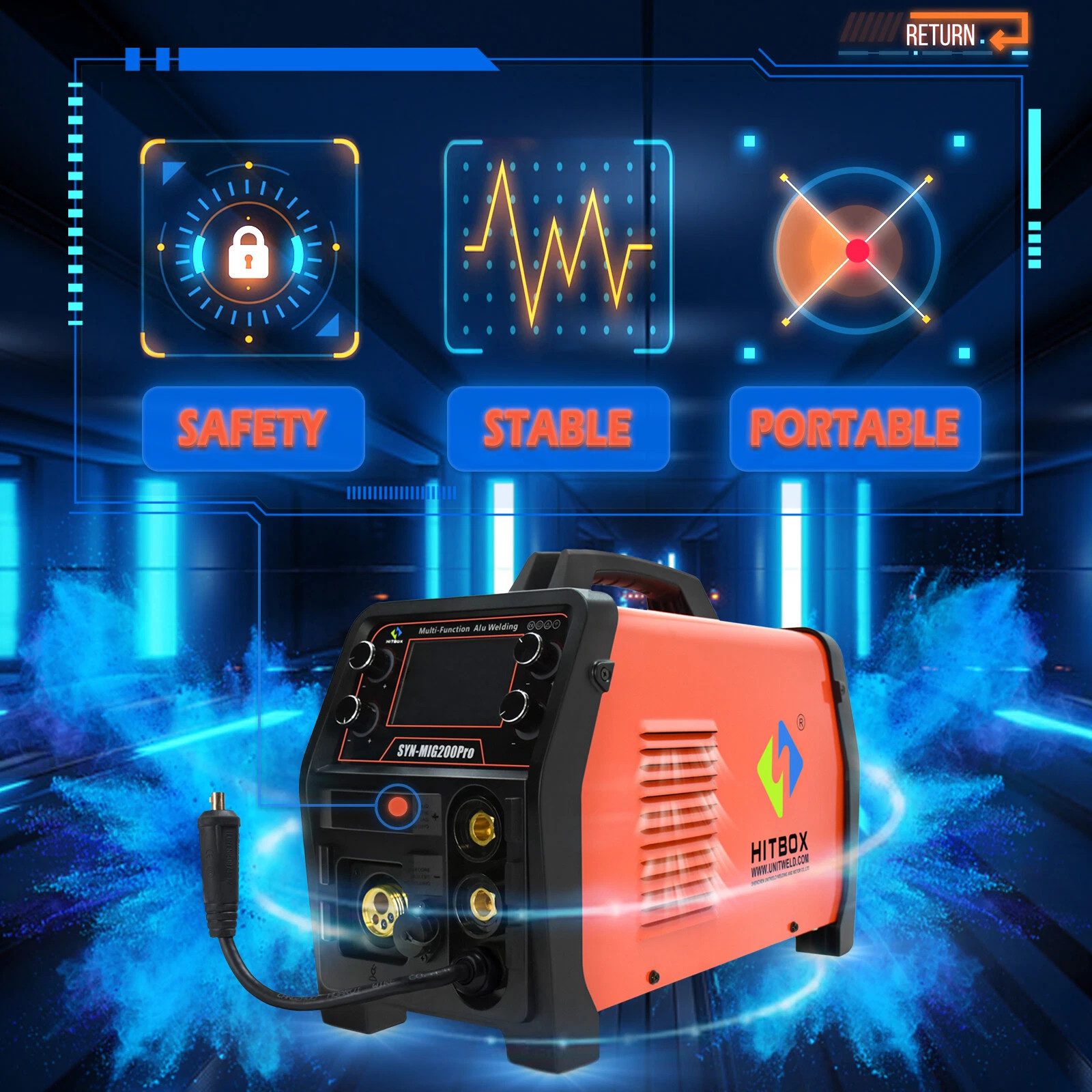5in1 MIG Welder Aluminum Welding Gas 110V/220V TIG MMA MIG SYN Welding Machine