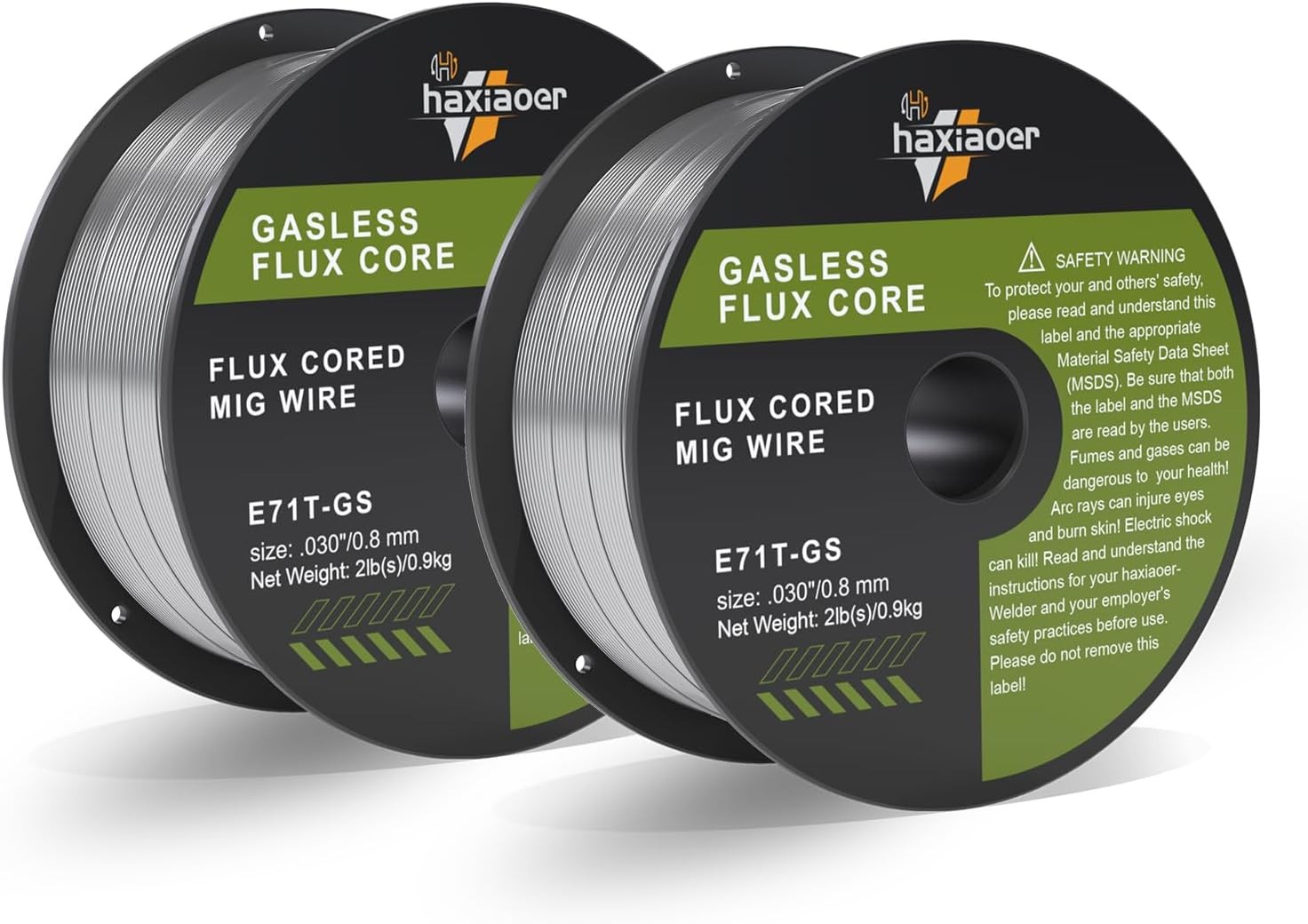 Flux Core Welding Wire .030″ -E71T-GS Mild Steel MIG Wire 2 Pounds × 2 Packs