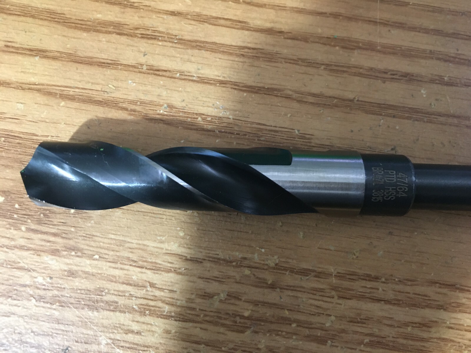 47/64″ x 1/2″ Flat Shank HSS 118° Bright and Black Oxide Silver & Deming Drill B