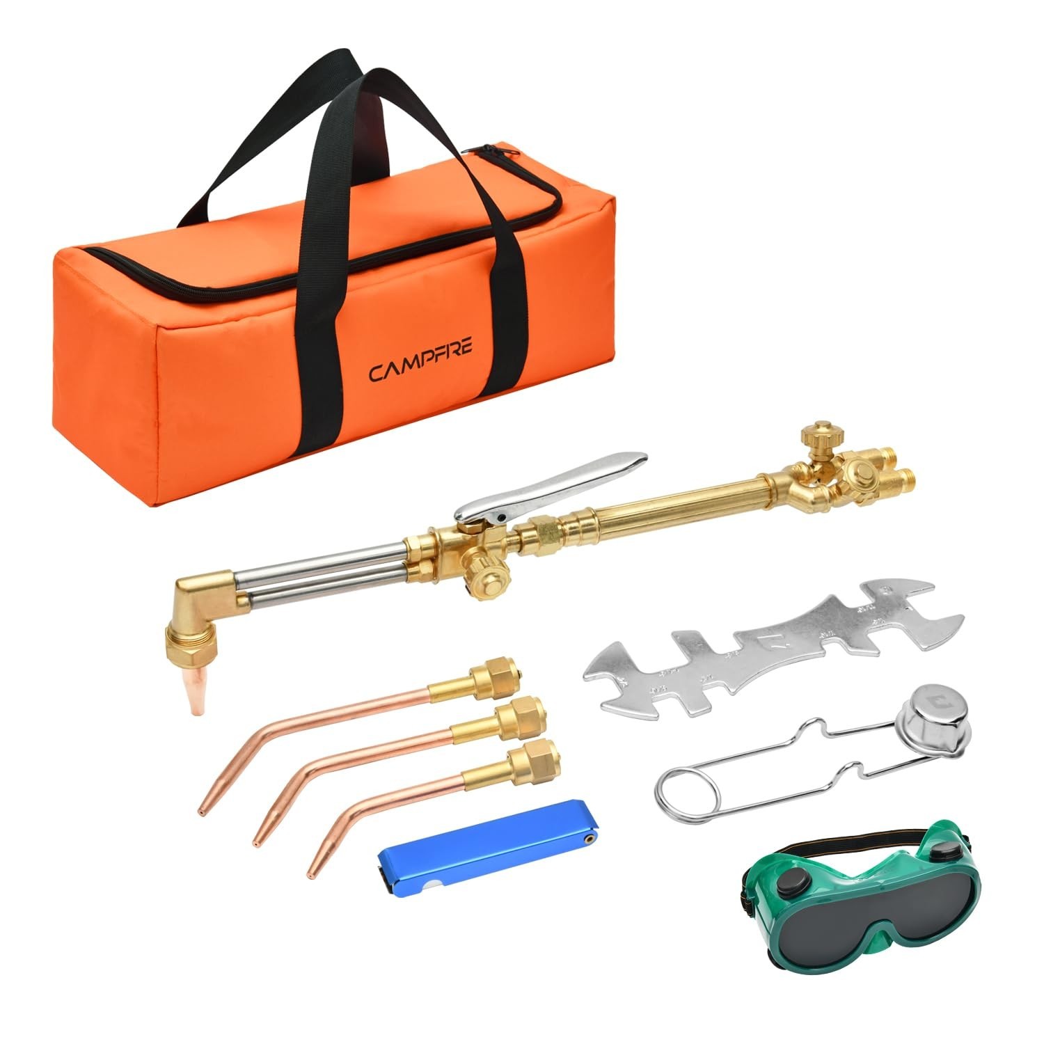 CAMPFIRE Oxygen Acetylene Torch Kit, 12 Pcs Welding Cutting Torch Kit Check