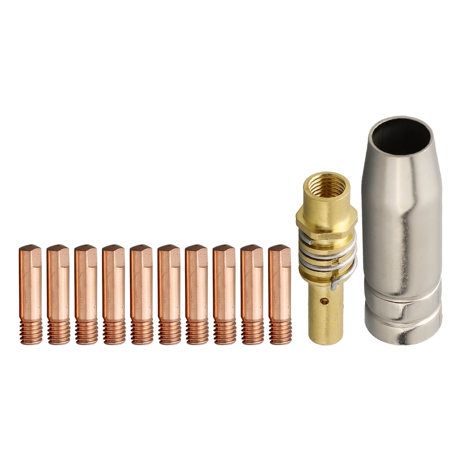 MIG Torch Welding Contact Tip 0.6/0.8/1.0mm 0.8 X 25mm 12 Pcs MB15 MIG