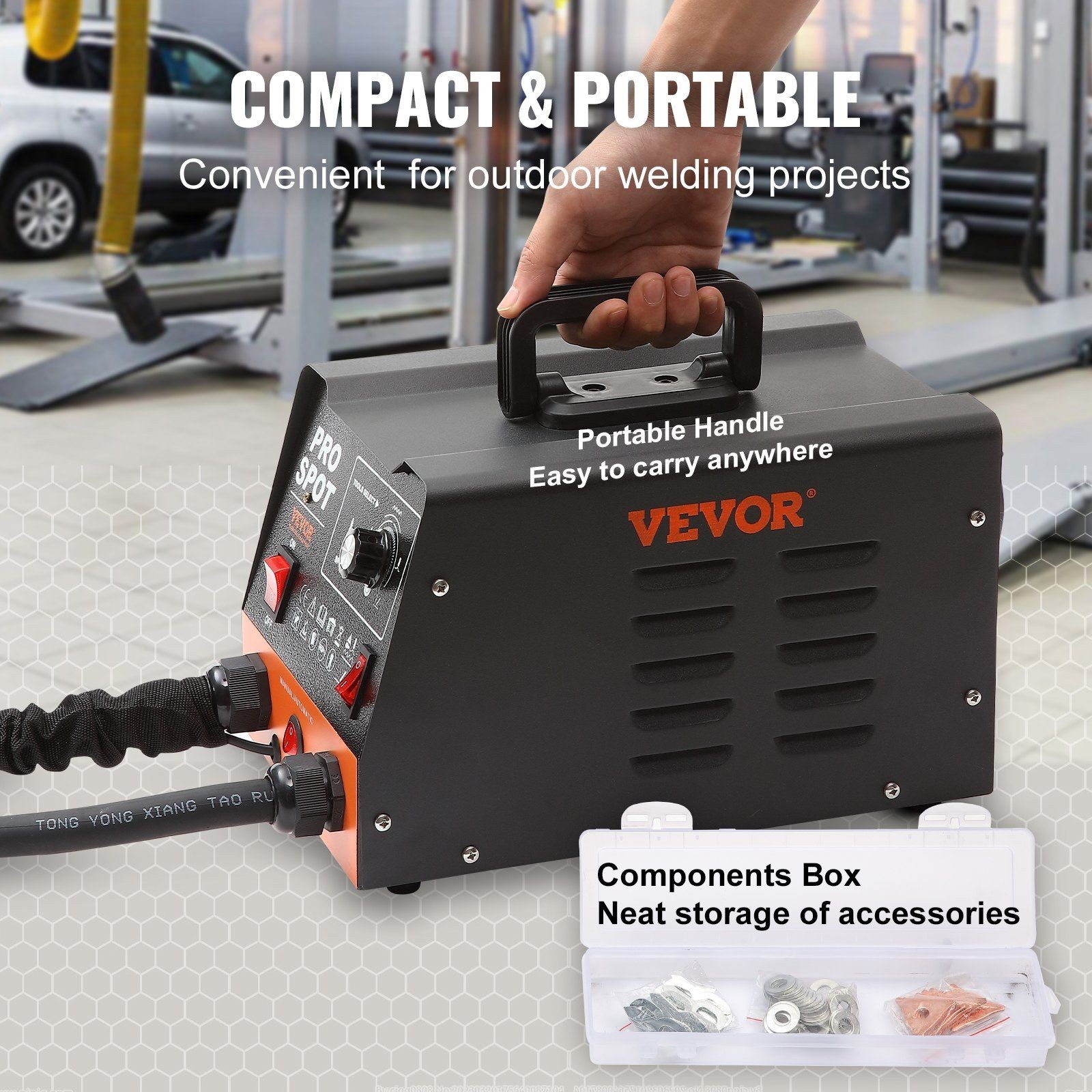 3KW 6-Mode Spot Welder & Dent Repair Kit with 16 Accessories for Auto Body