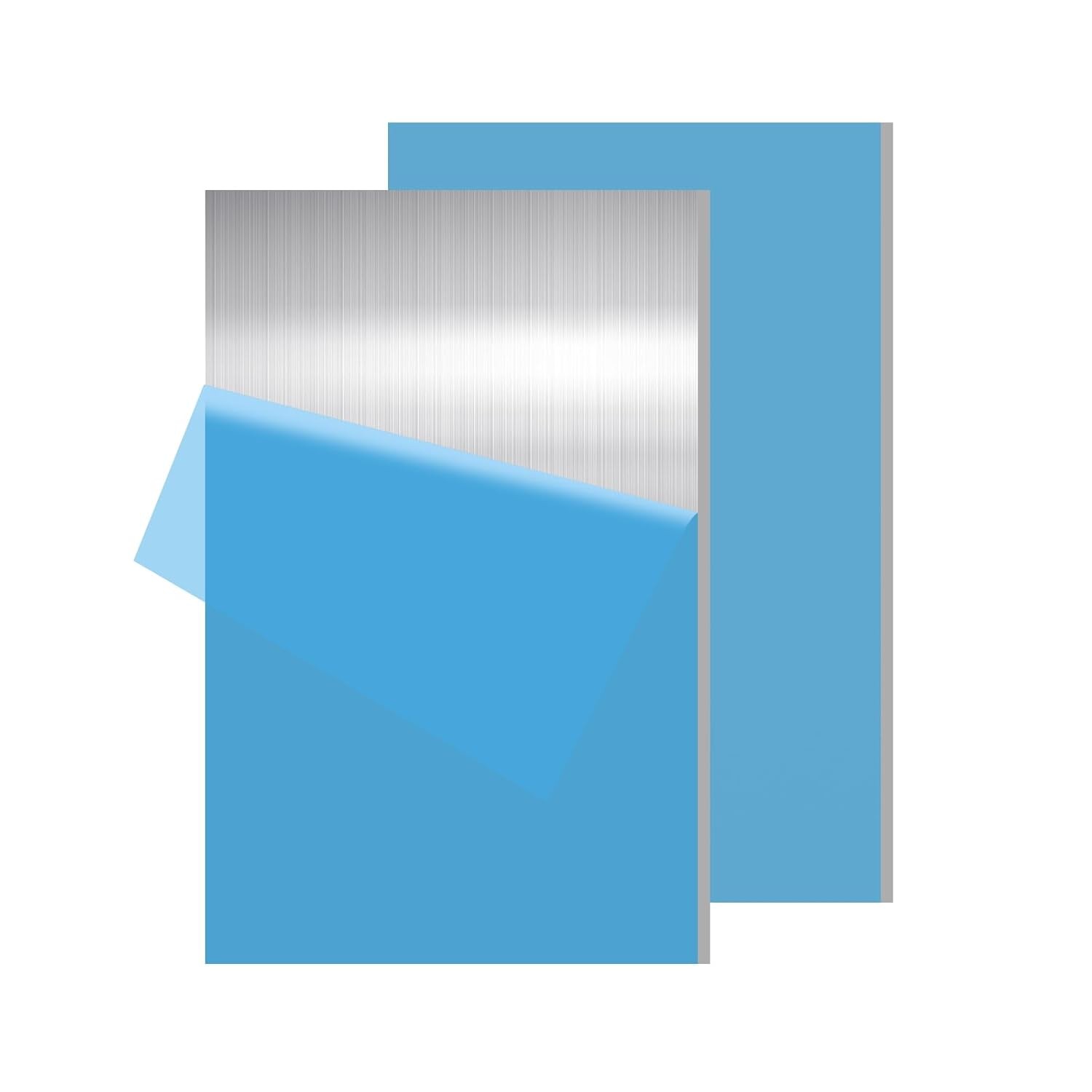2PCS 6061 Aluminum Sheet Metal 1/16x8x16 With Film