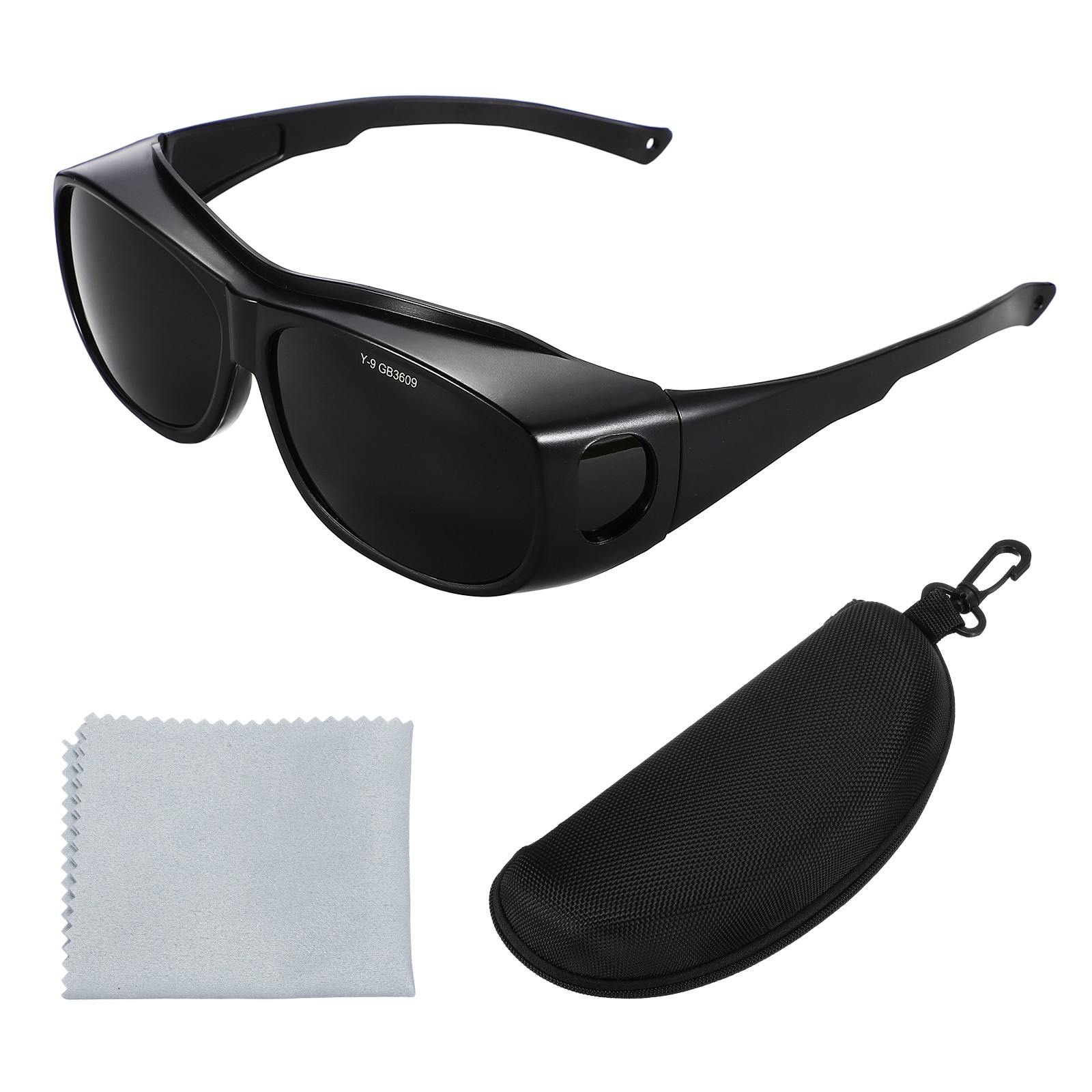 Welding Safety Glasses IR Shade 9 Protective Glasses Wrap-Around Lens with Box