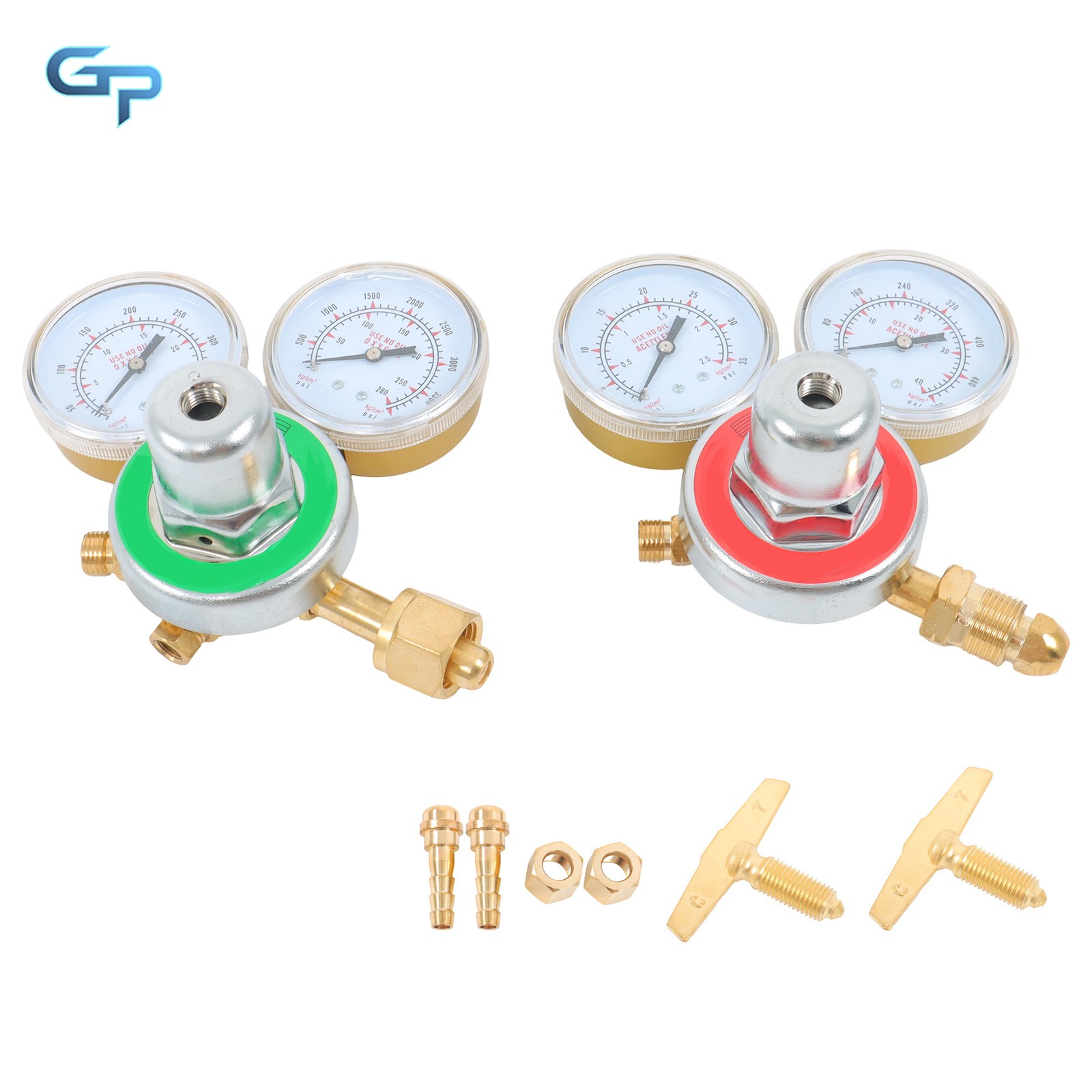 Solid Brass OXYGEN ACETYLENE Regulators 4 Welding Fit Gas Torch Cutting