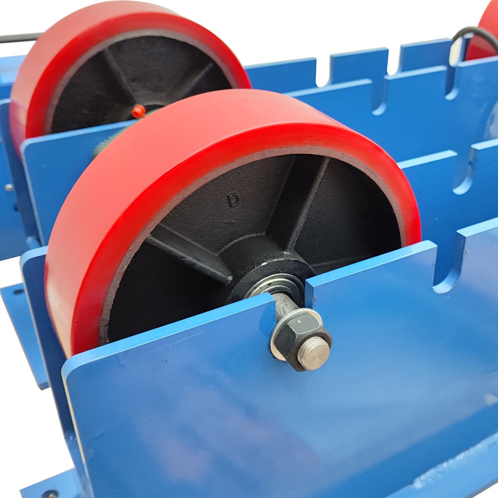 110V 2200LB Tank Turning Welding Rolls Linkage Roller w/ Adjustable Roller Frame