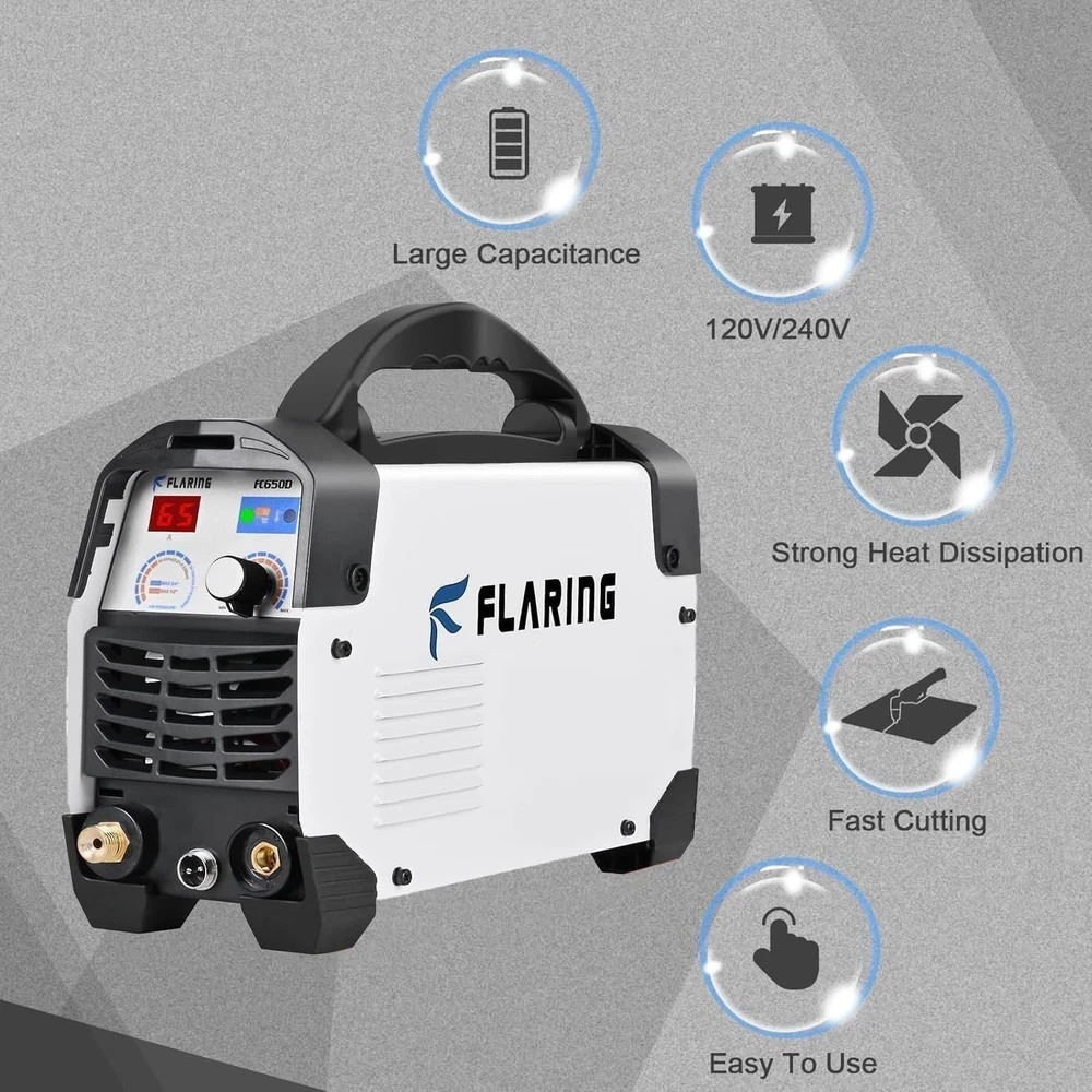 Plasma Cutter,65 Amp Plasma Cutter Machine 120V 240V 4/5″ (20Mm) Max Cutting 1/2