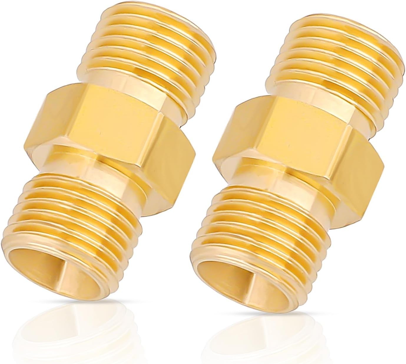 2PCS Welding Hose Coupler Adapter Set Torch Hose Repair Kit 9/16″-18 LH&RH for O