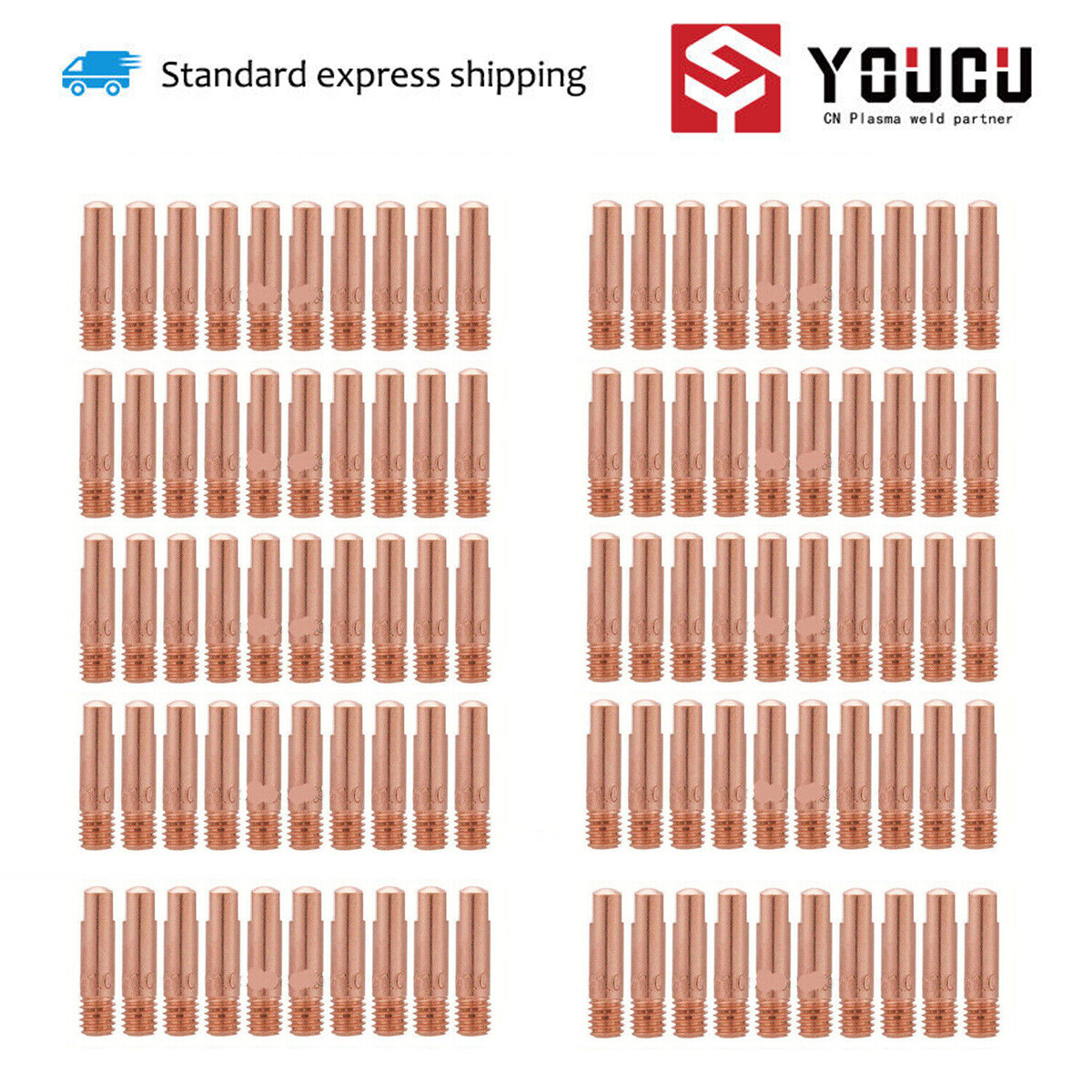 20/100pcs 15AK MB15 MAG MIG Torch Contact Tip M6x25mm For Binzel MIG GUN