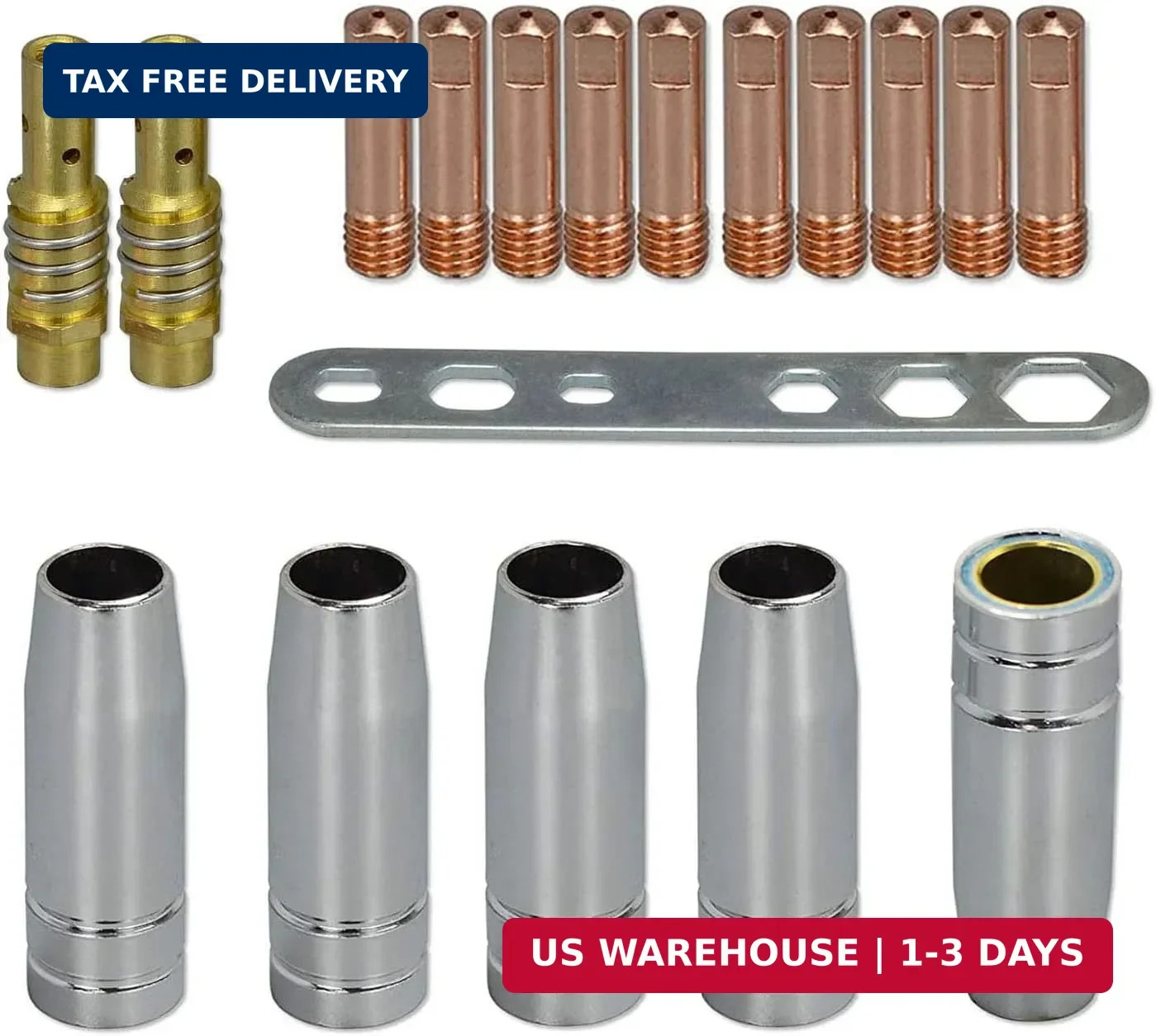 RIVERWELD MIG MAG Contact Tips .035″ 0.9mm M6 140.0177 Tips Holder Difuser 002.0