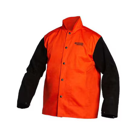 Lincoln Electric K4690-3Xl Welding Jacket, Leather, 9 Oz, 30 In Length, Button