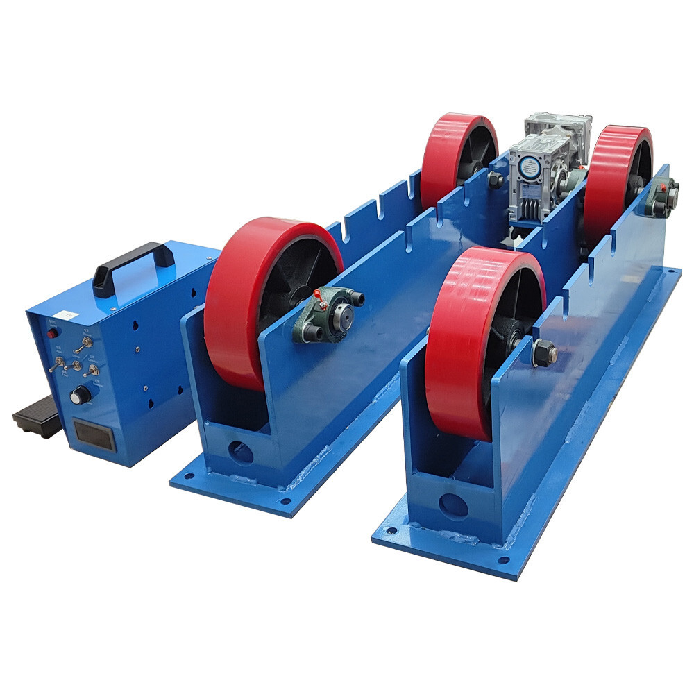 110V 2200LB Tank Turning Welding Rolls Linkage Roller w/ Adjustable Roller Frame