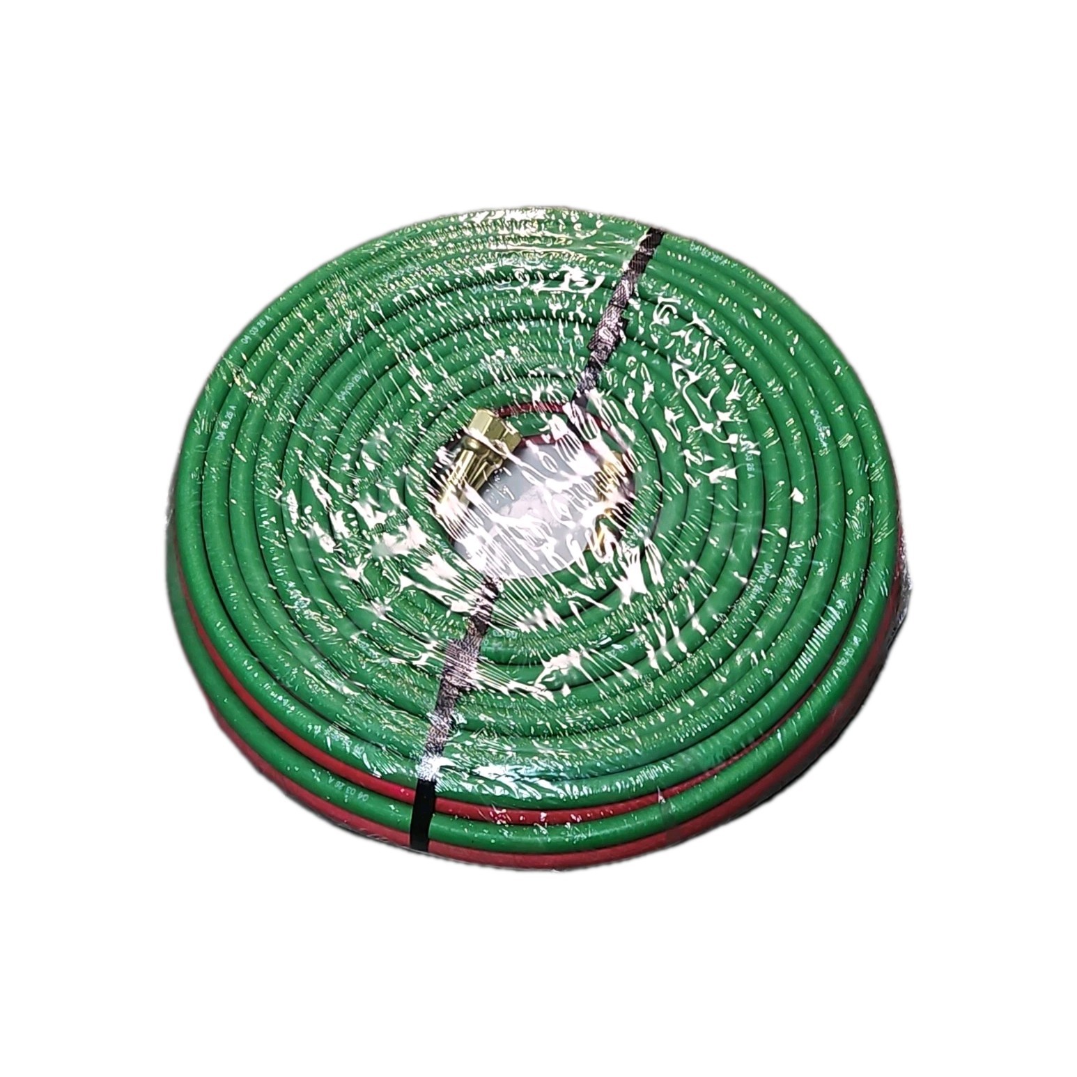 Radnor 14″X 50′ Red Green Synthetic Rubber Twin Hose w/BB Hose Fittings 64003341
