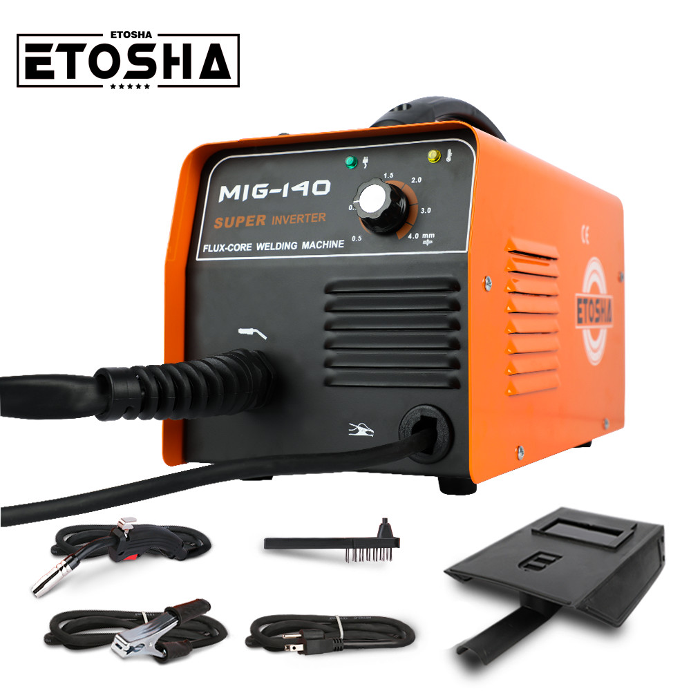 140 MIG Welder Flux Core WIre Gasless Automatic Feed AC Welding Machine w/Mask