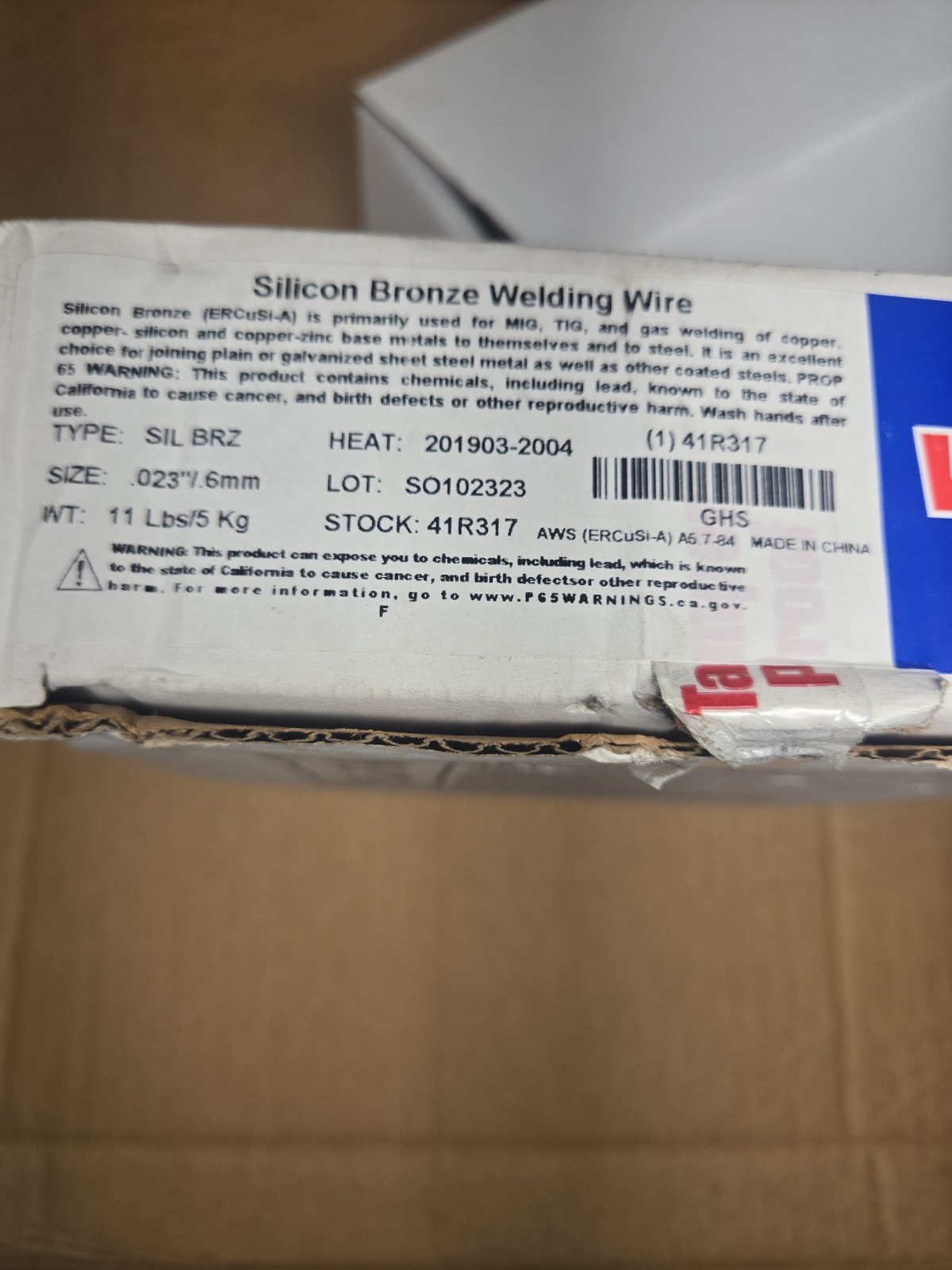 Westward 41R317 Mig Welding Wire Silicon Bronze 0.023″ 11 Lbs NEW