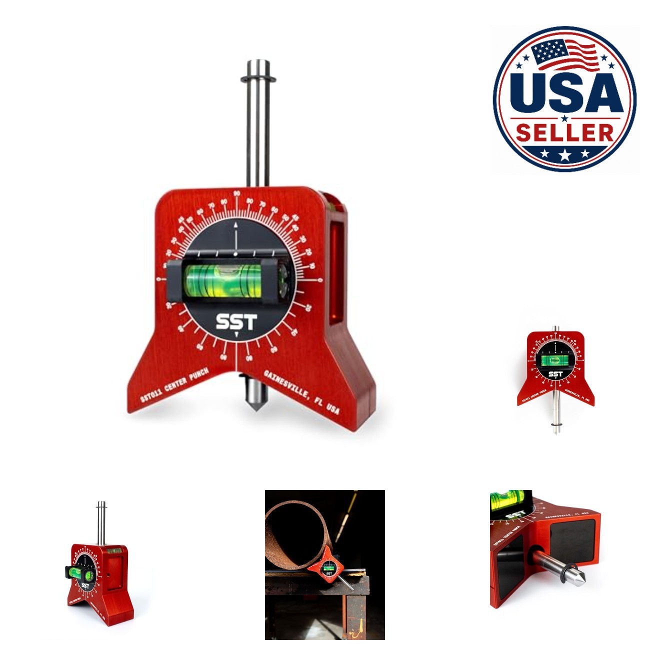 Magnetic Center Punch Pipe Marker 0-10 Inch Precision Bubble Levels Pipe Fitter